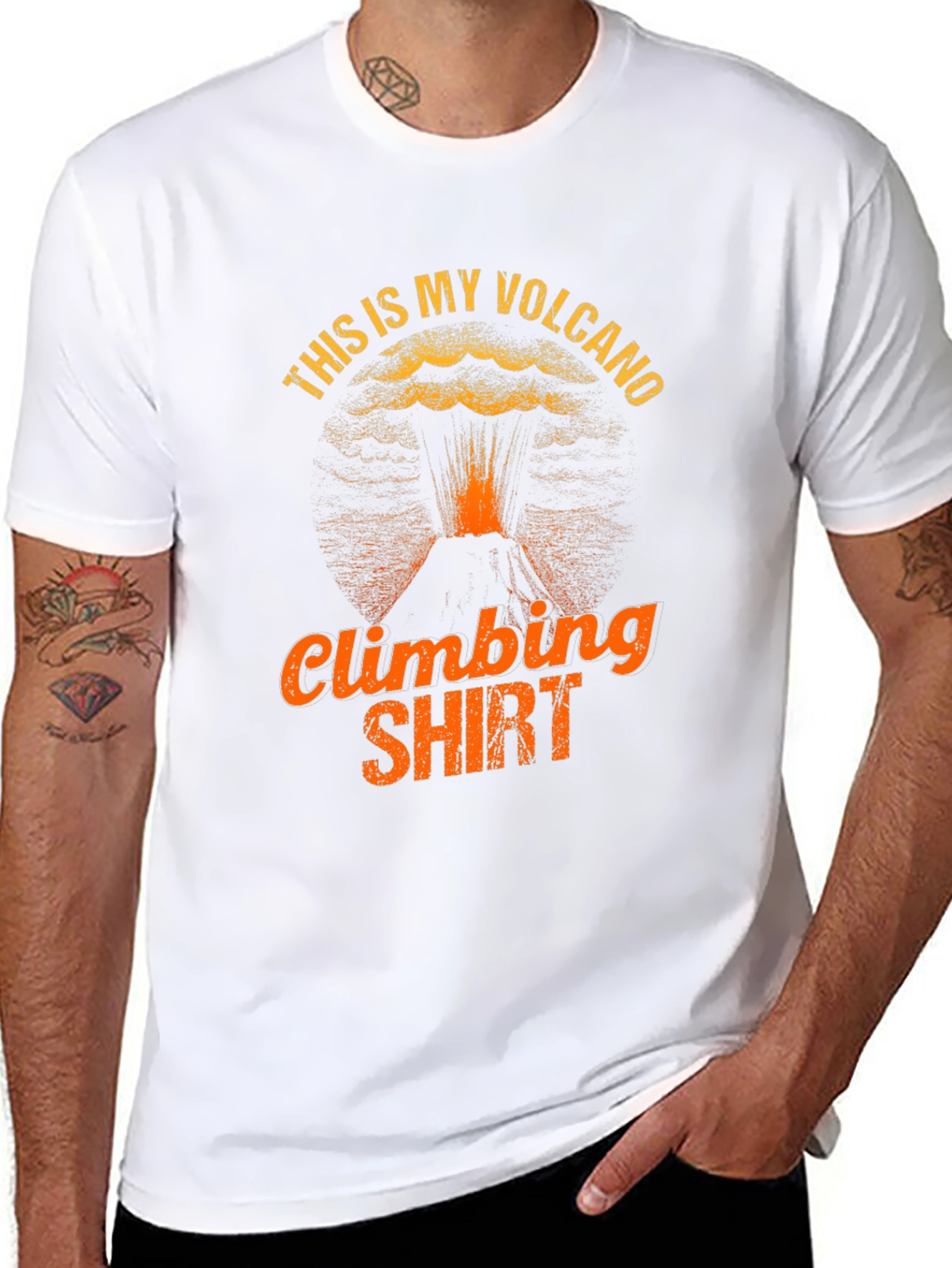 Volcano Climbing T-Shirt - Unique Design