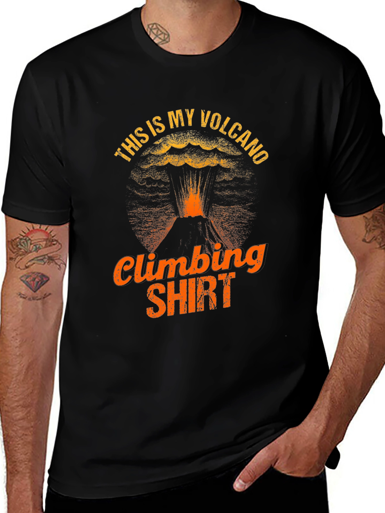 Volcano Climbing T-Shirt - Unique Design