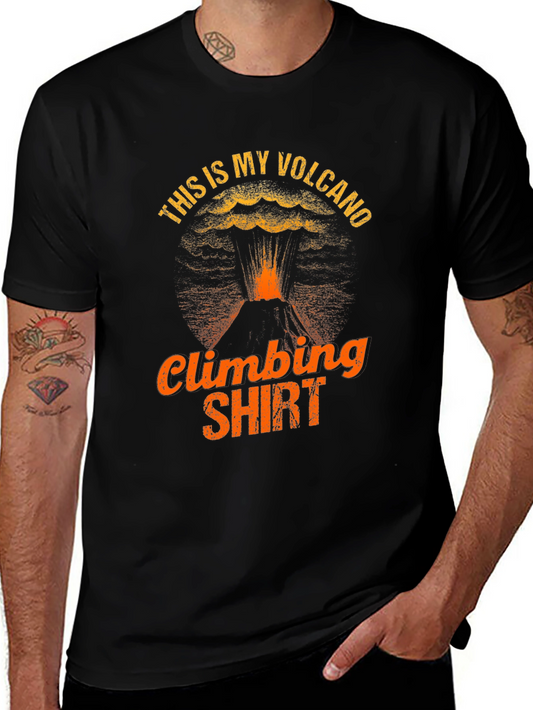 Volcano Climbing T-Shirt - Unique Design