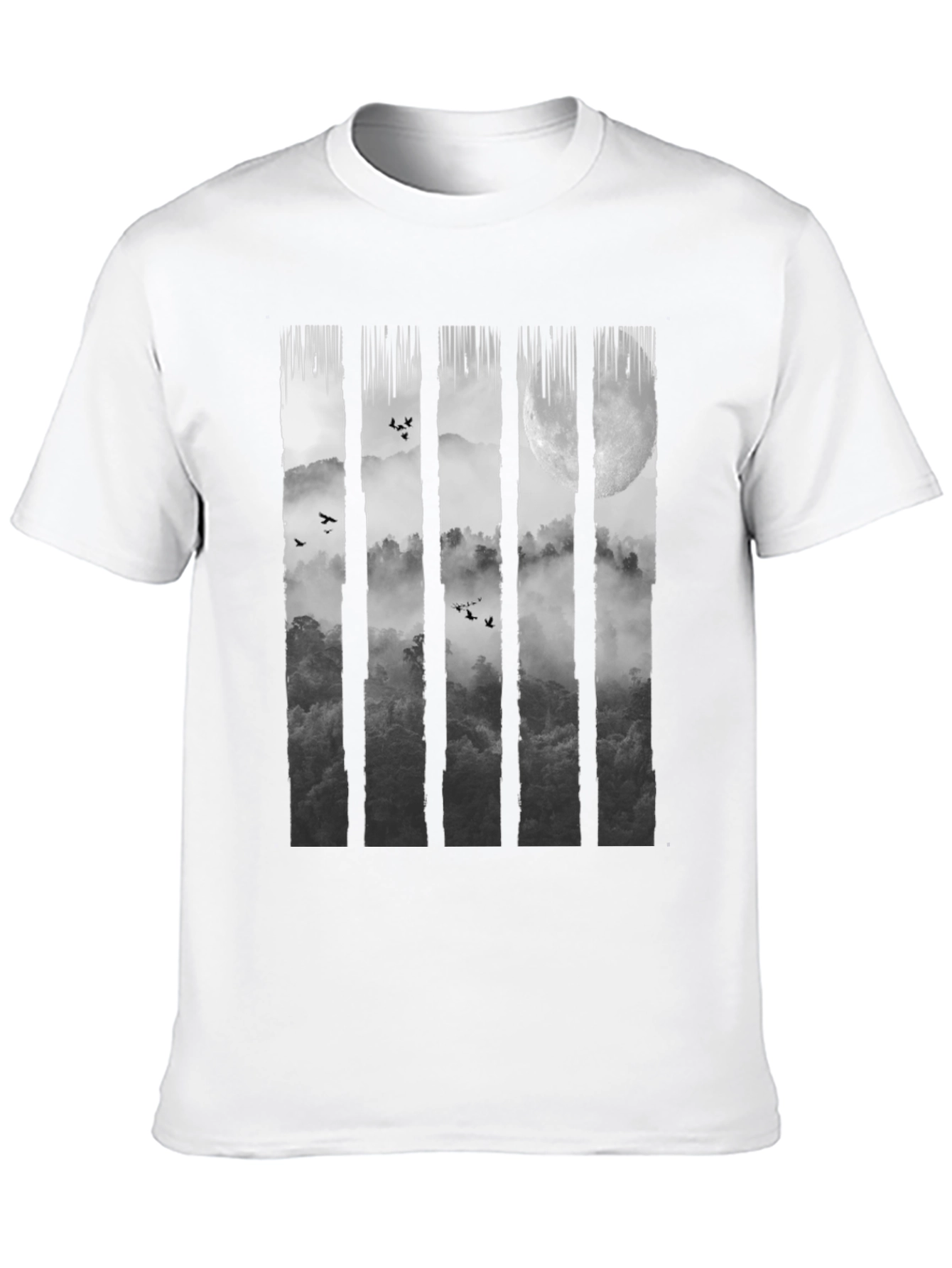 Mystic Moon Forest Graphic Tee - Black