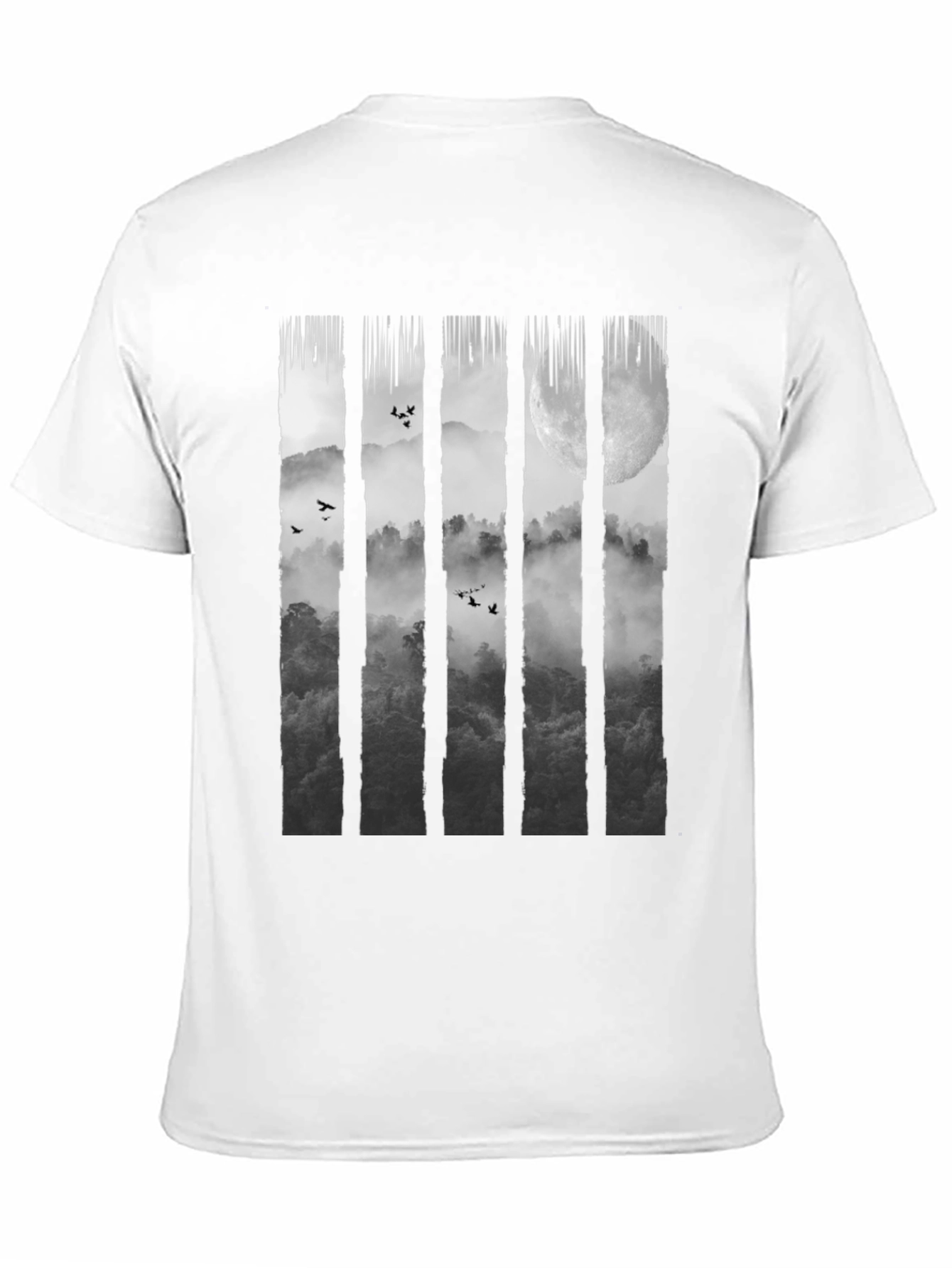 Mystic Moon Forest Graphic Tee - Black