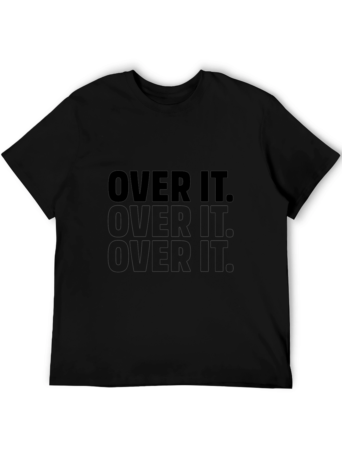 Over It. Graphic Tee - Black Crew Neck T-Shirt