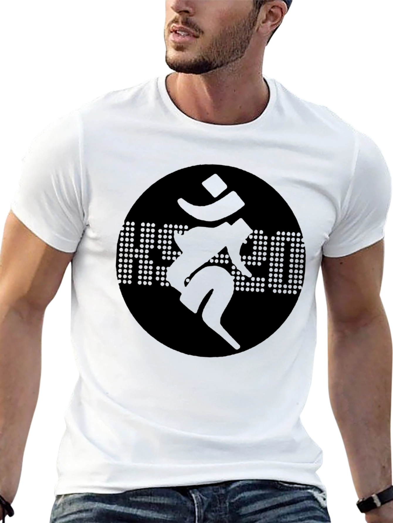 Black Graphic Tee - Om Symbol Design