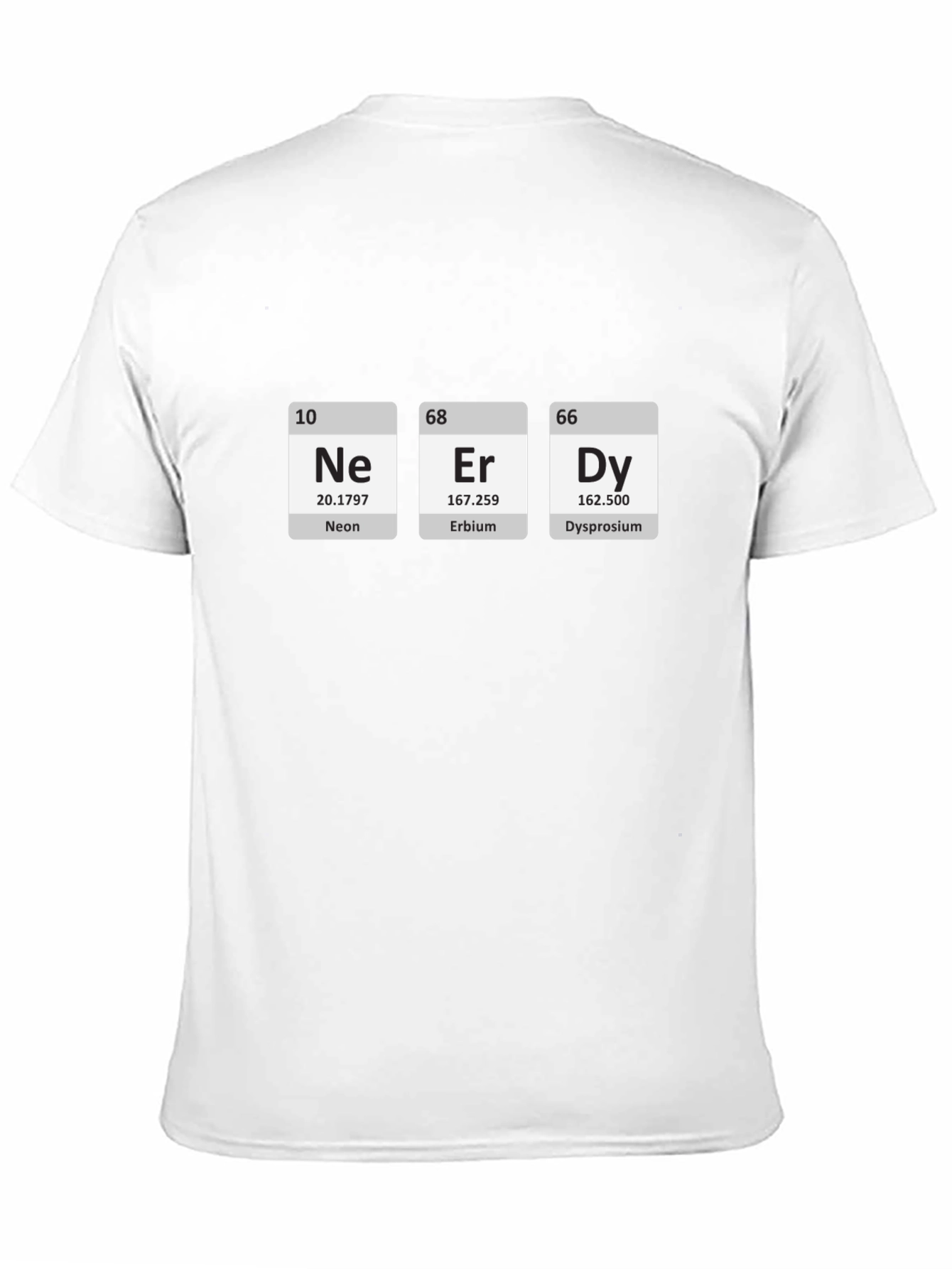 Nerdy Periodic Table T-Shirt - Neon Erbium Dysprosium