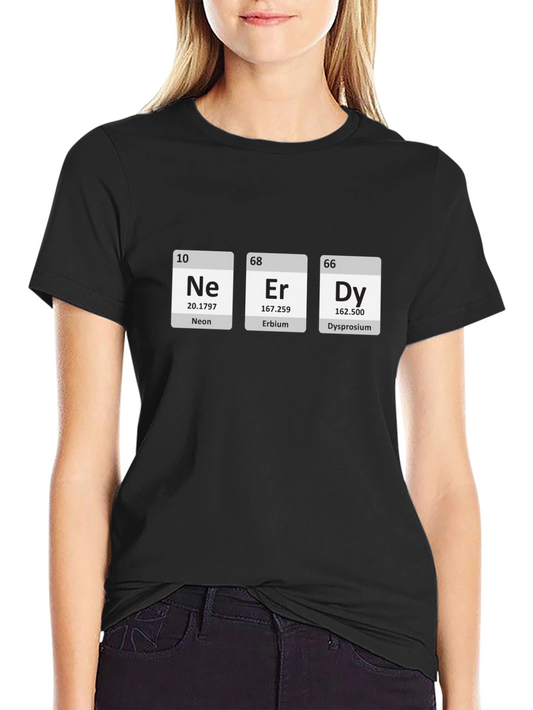 Nerdy Periodic Table T-Shirt - Neon Erbium Dysprosium
