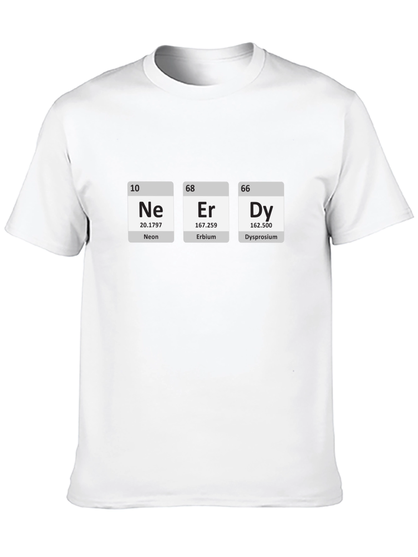 Nerdy Periodic Table T-Shirt - Neon Erbium Dysprosium