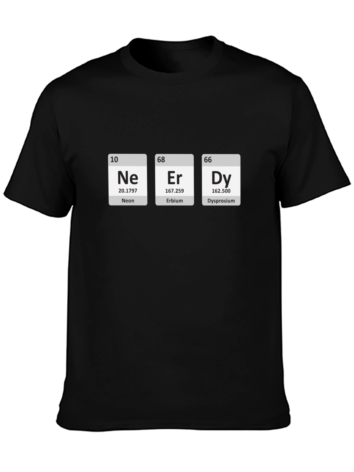 Nerdy Periodic Table T-Shirt - Neon Erbium Dysprosium