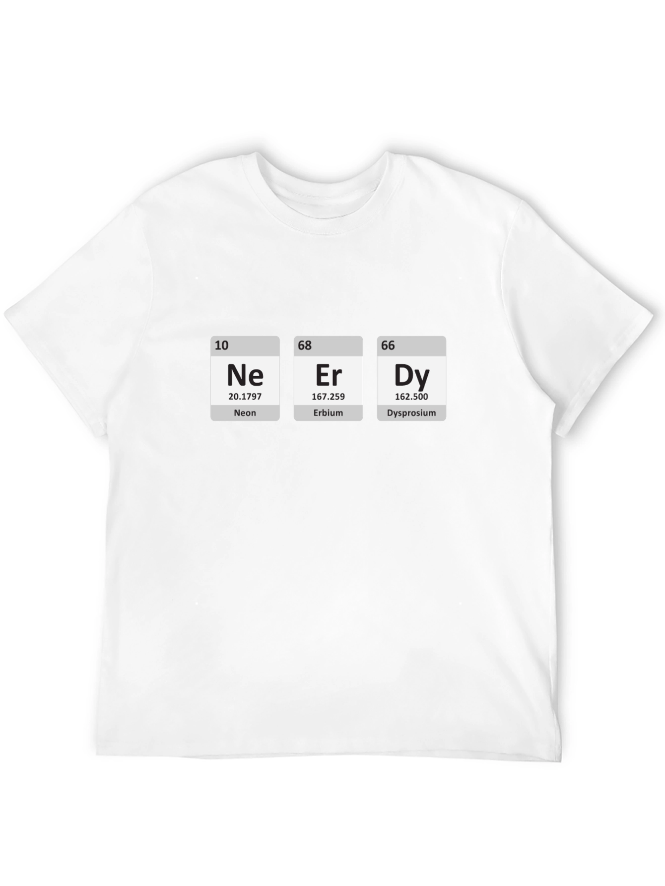 Nerdy Periodic Table T-Shirt - Neon Erbium Dysprosium