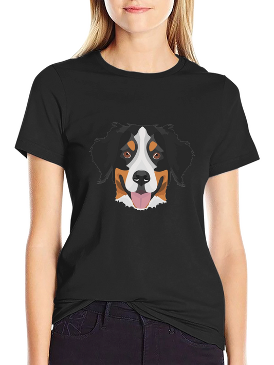 Bernese Mountain Dog Graphic Tee - Black