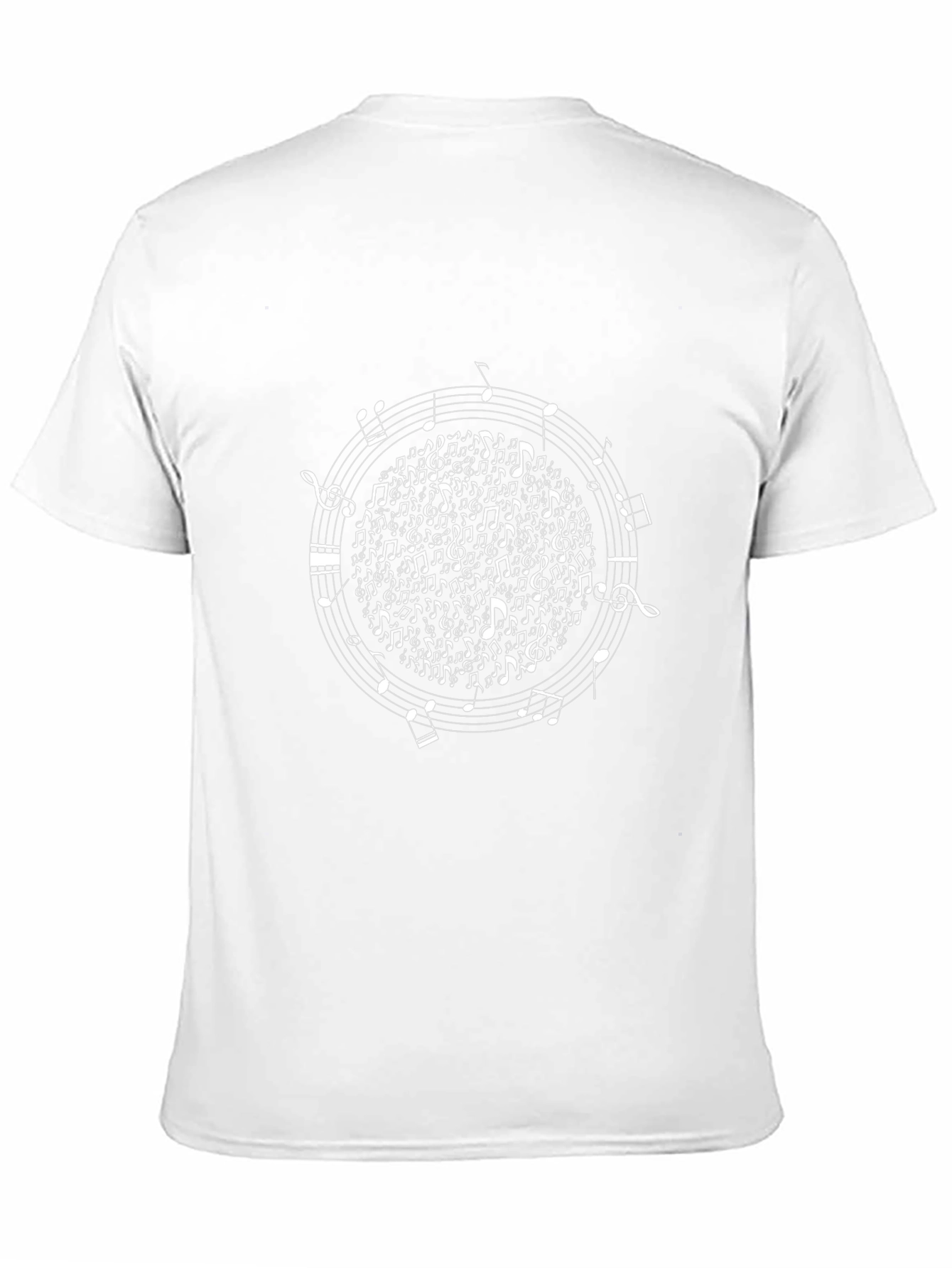 Musical Notes Graphic Black T-Shirt