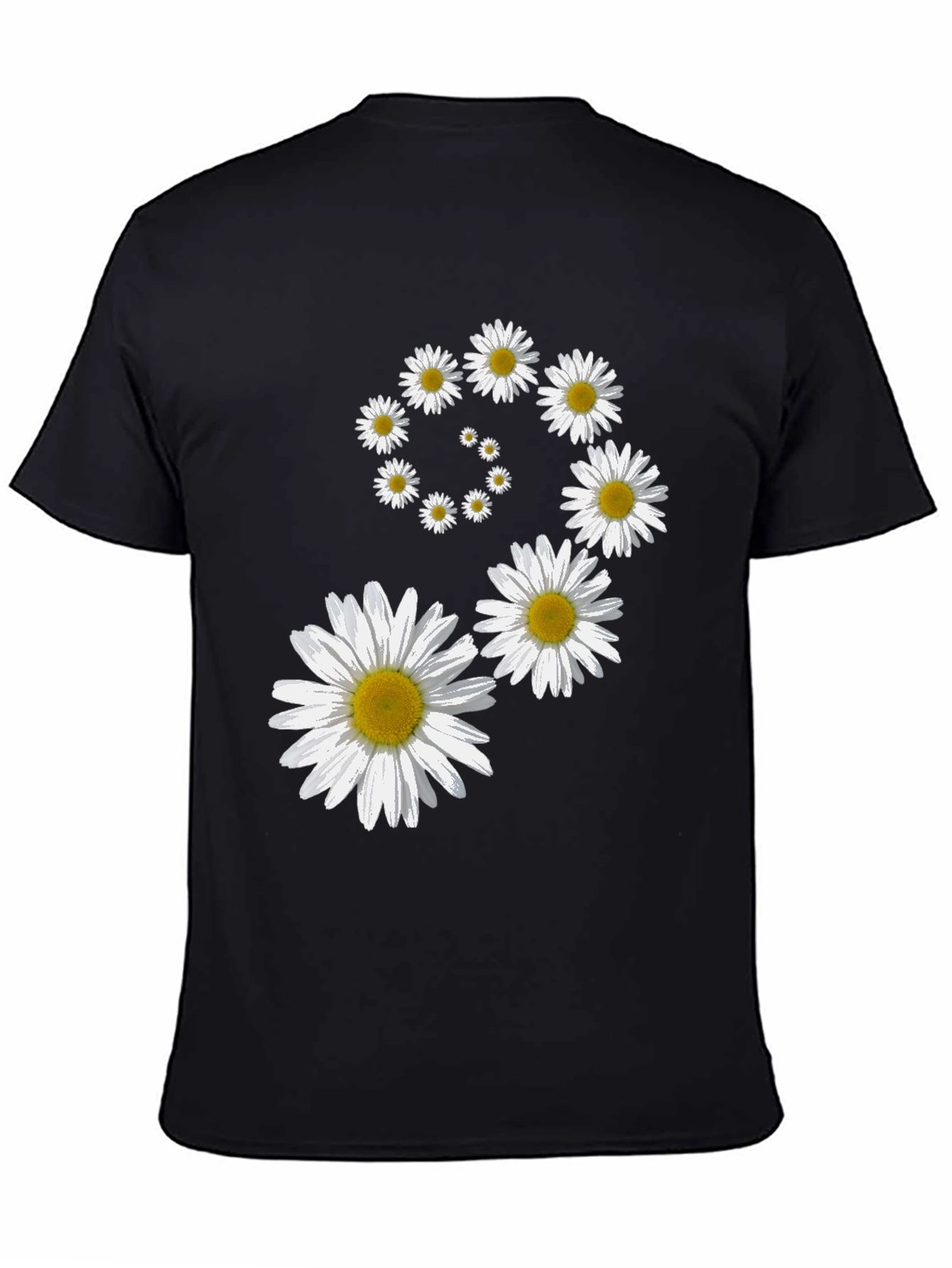 Daisy Spiral Graphic T-Shirt - Casual Comfort