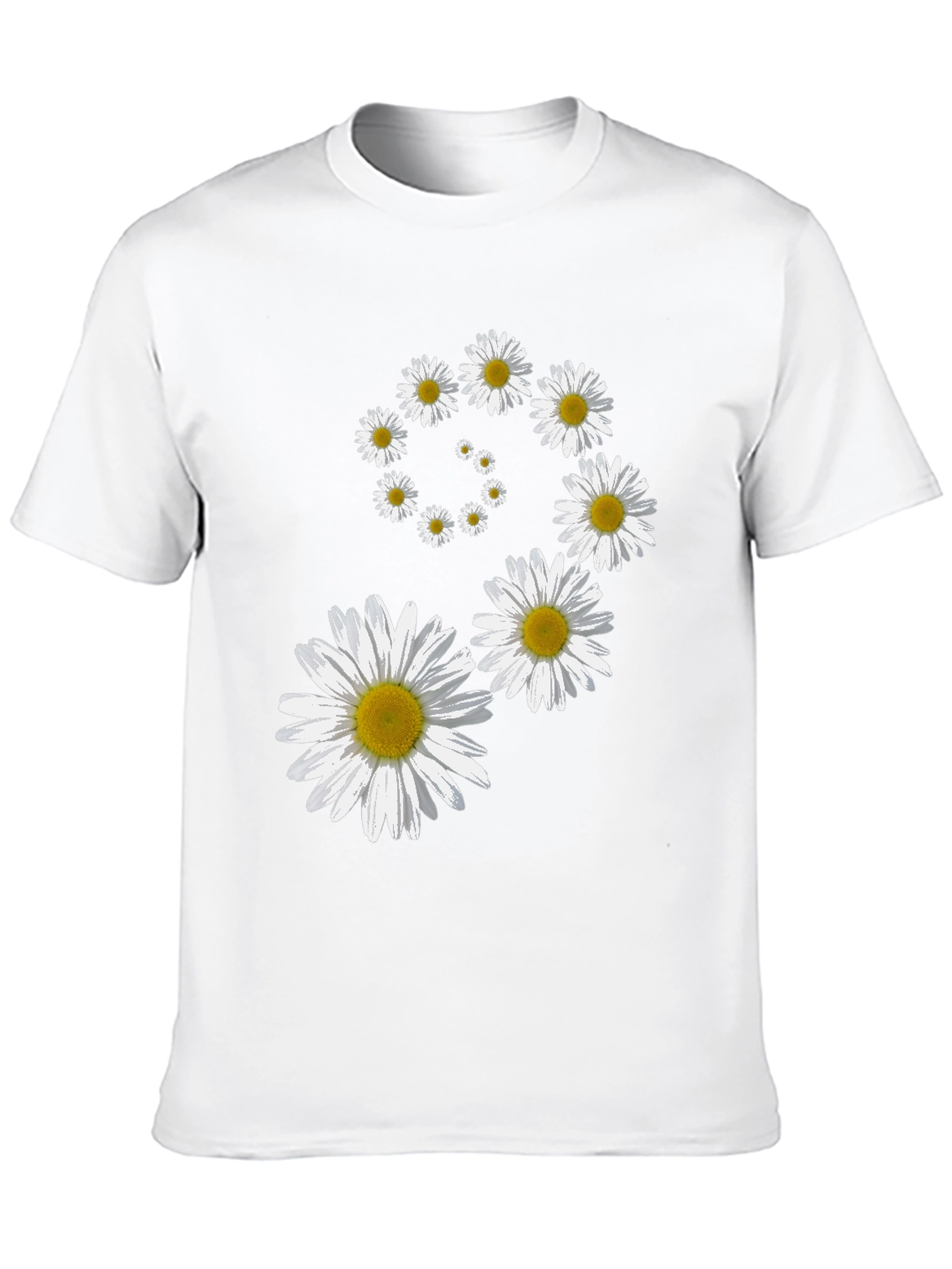 Daisy Spiral Graphic T-Shirt - Casual Comfort