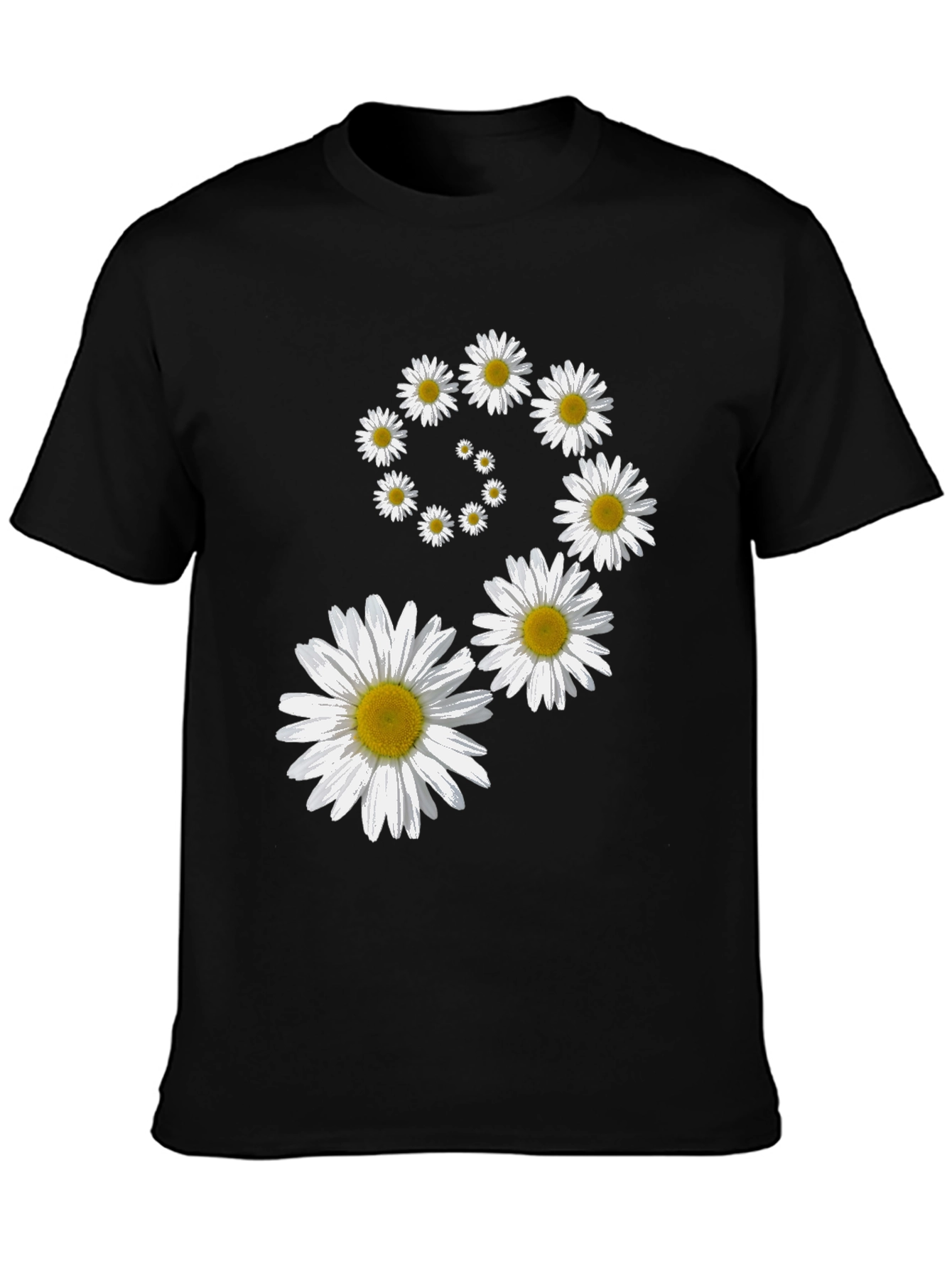 Daisy Spiral Graphic T-Shirt - Casual Comfort