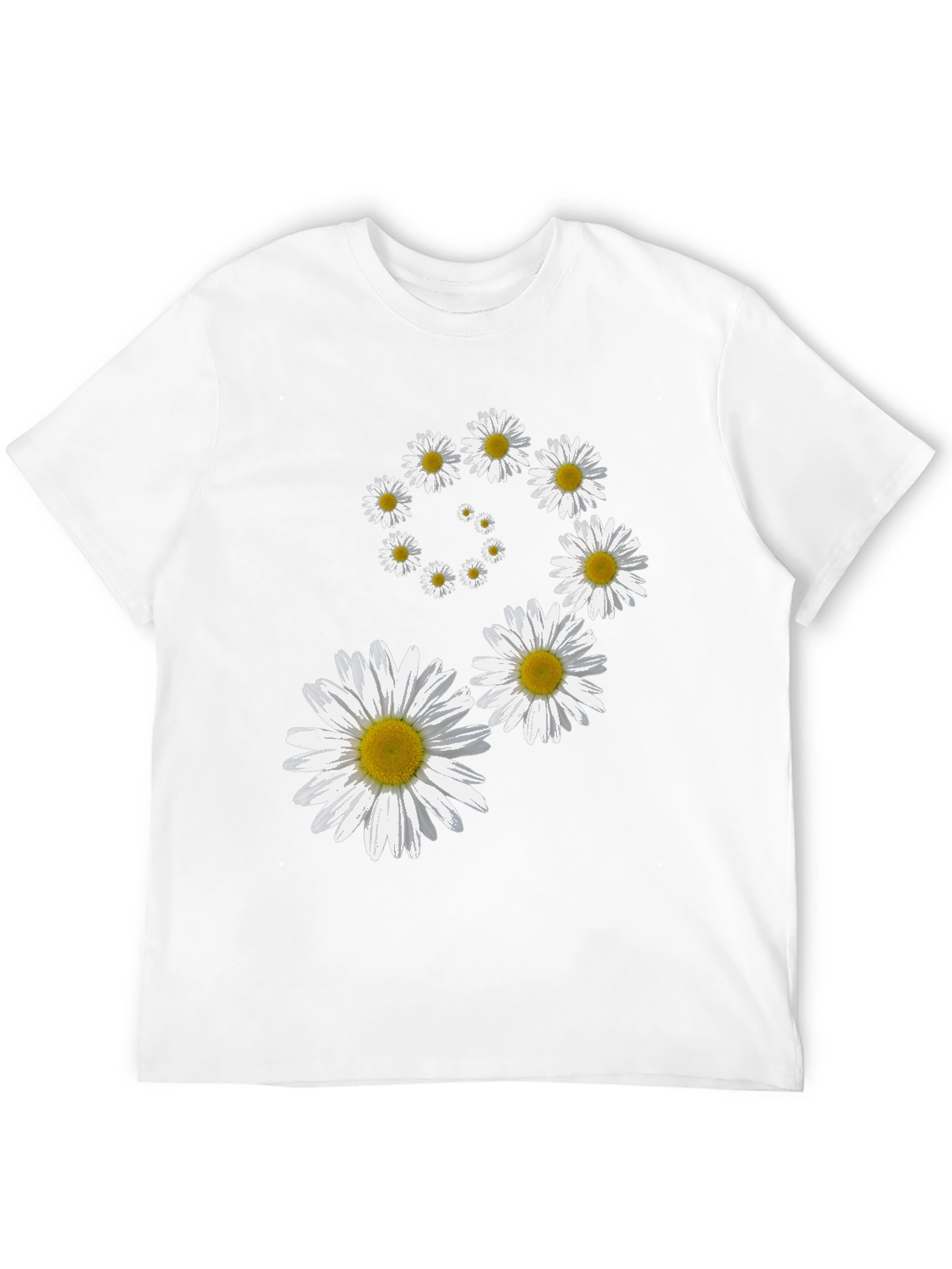 Daisy Spiral Graphic T-Shirt - Casual Comfort