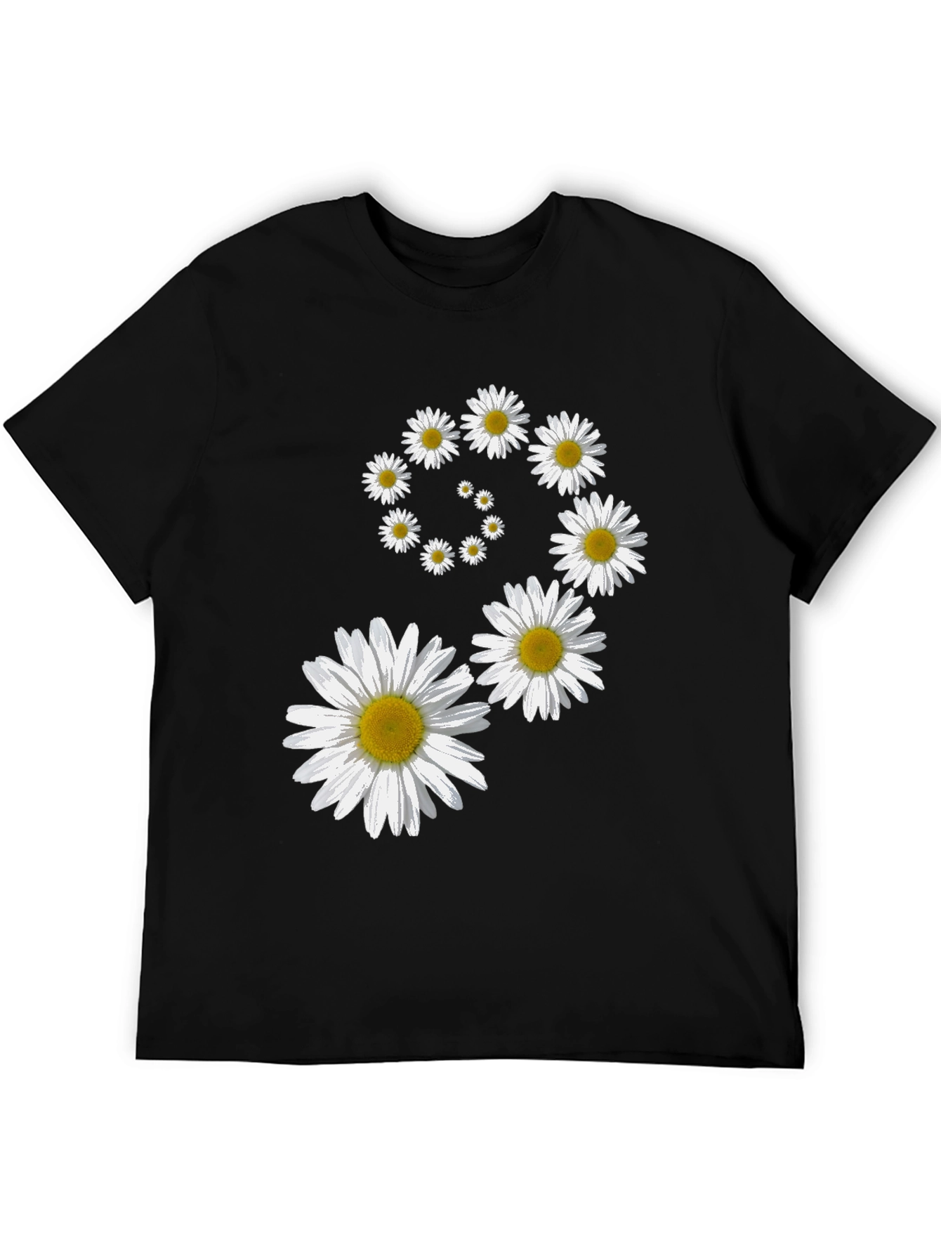 Daisy Spiral Graphic T-Shirt - Casual Comfort