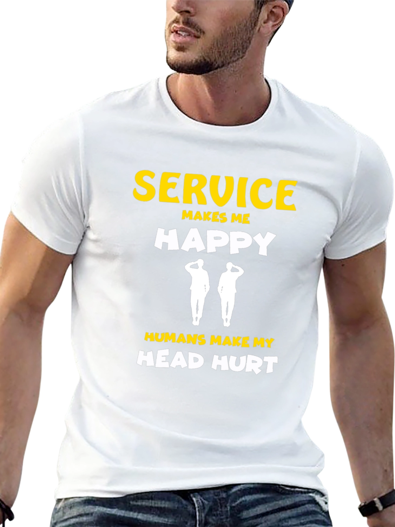 Service Makes Me Happy Graphic T-Shirt
