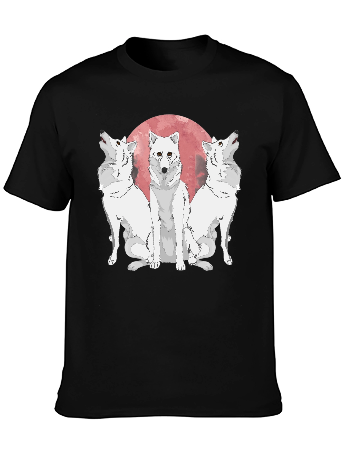 Wolf Pack Moon Graphic Tee - Black
