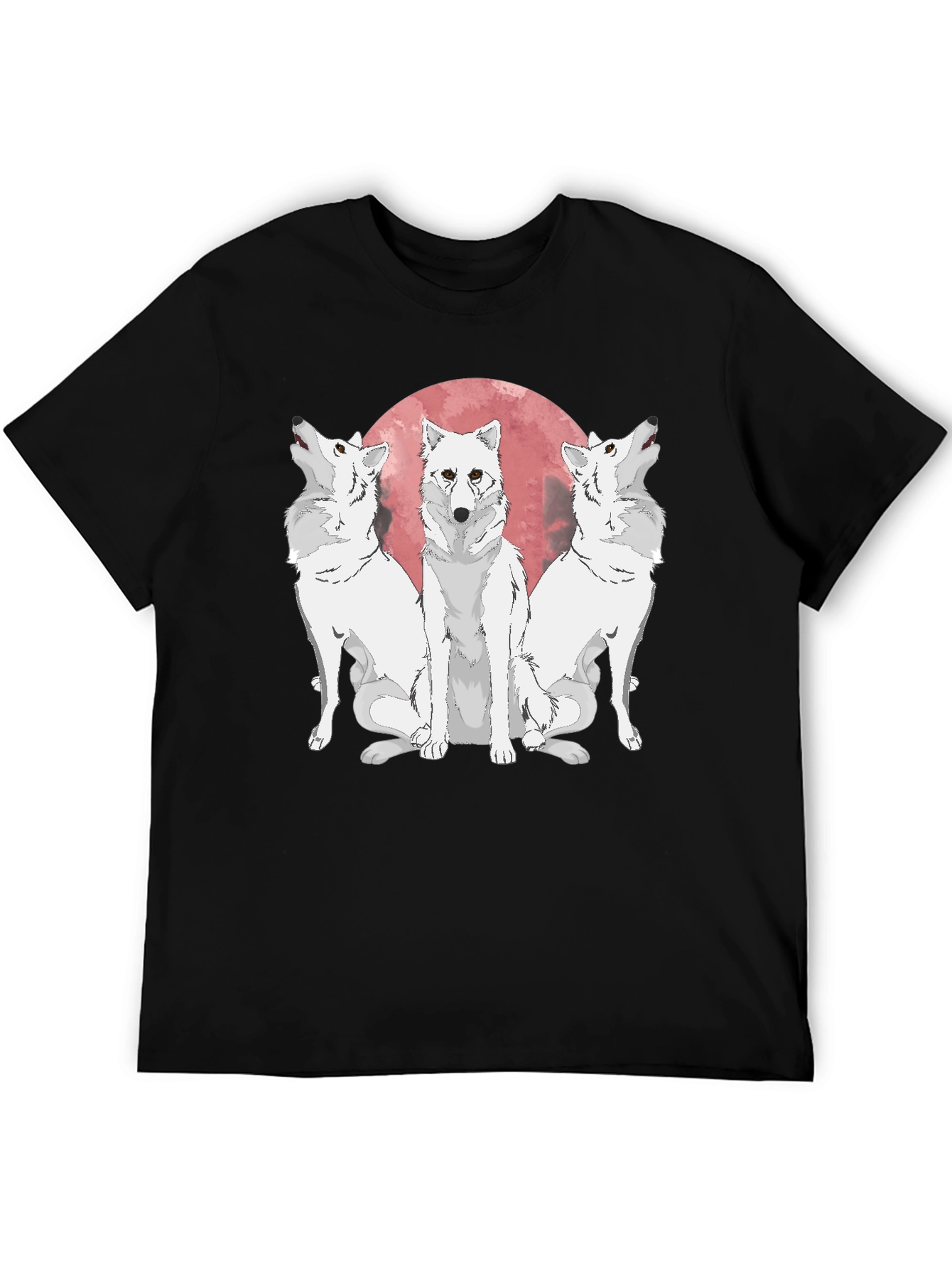 Wolf Pack Moon Graphic Tee - Black