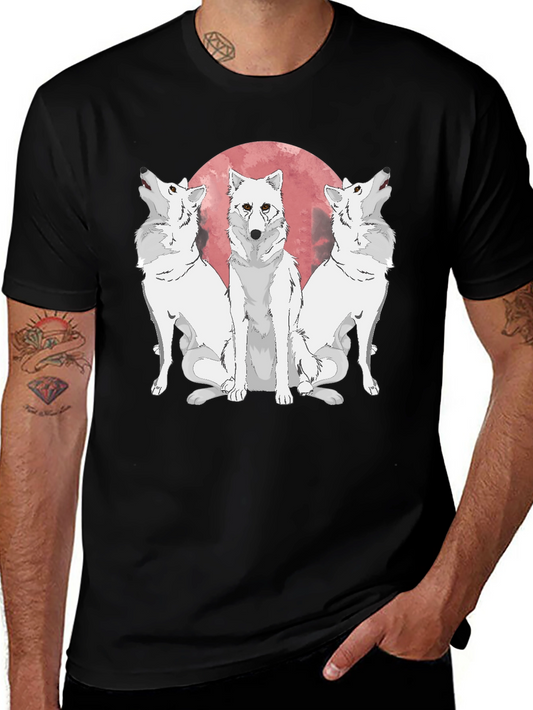 Wolf Pack Moon Graphic Tee - Black
