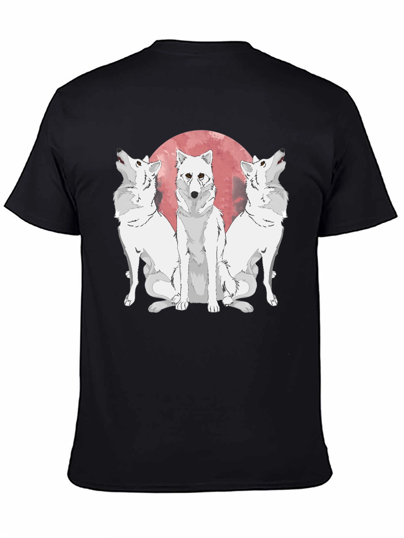 Wolf Pack Moon Graphic Tee - Black
