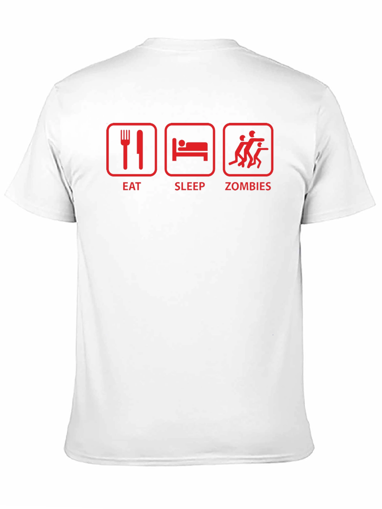 Eat Sleep Zombies Black Graphic T-Shirt