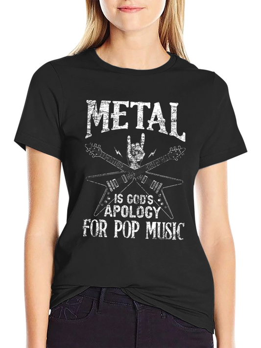 Metal Is Gods Apology T-Shirt Rock Music Tee