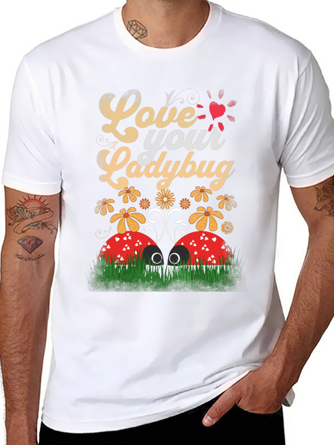 Love Your Ladybug Graphic Tee - Unisex Black T-Shirt