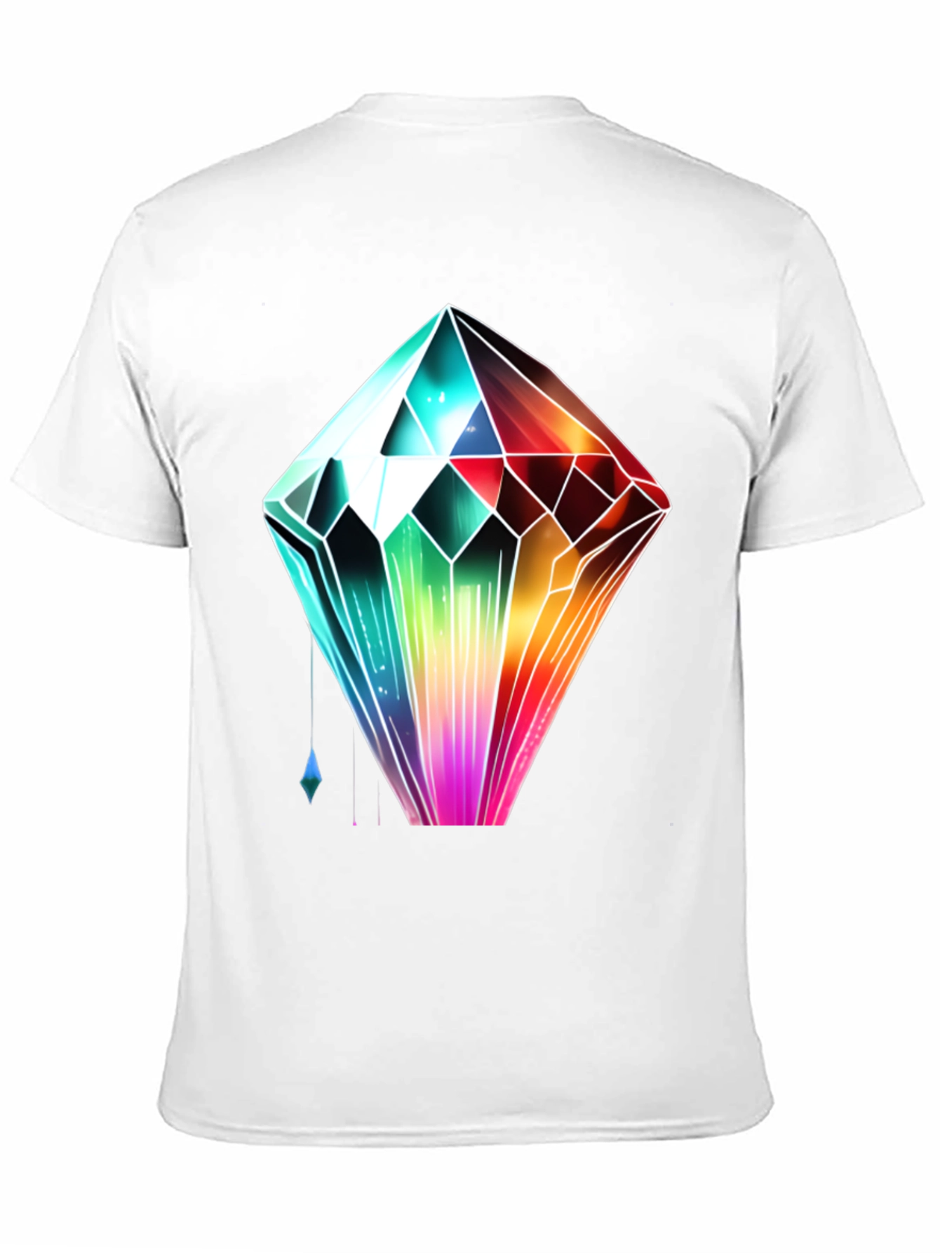 Rainbow Crystal Graphic Tee - Trendy Streetwear
