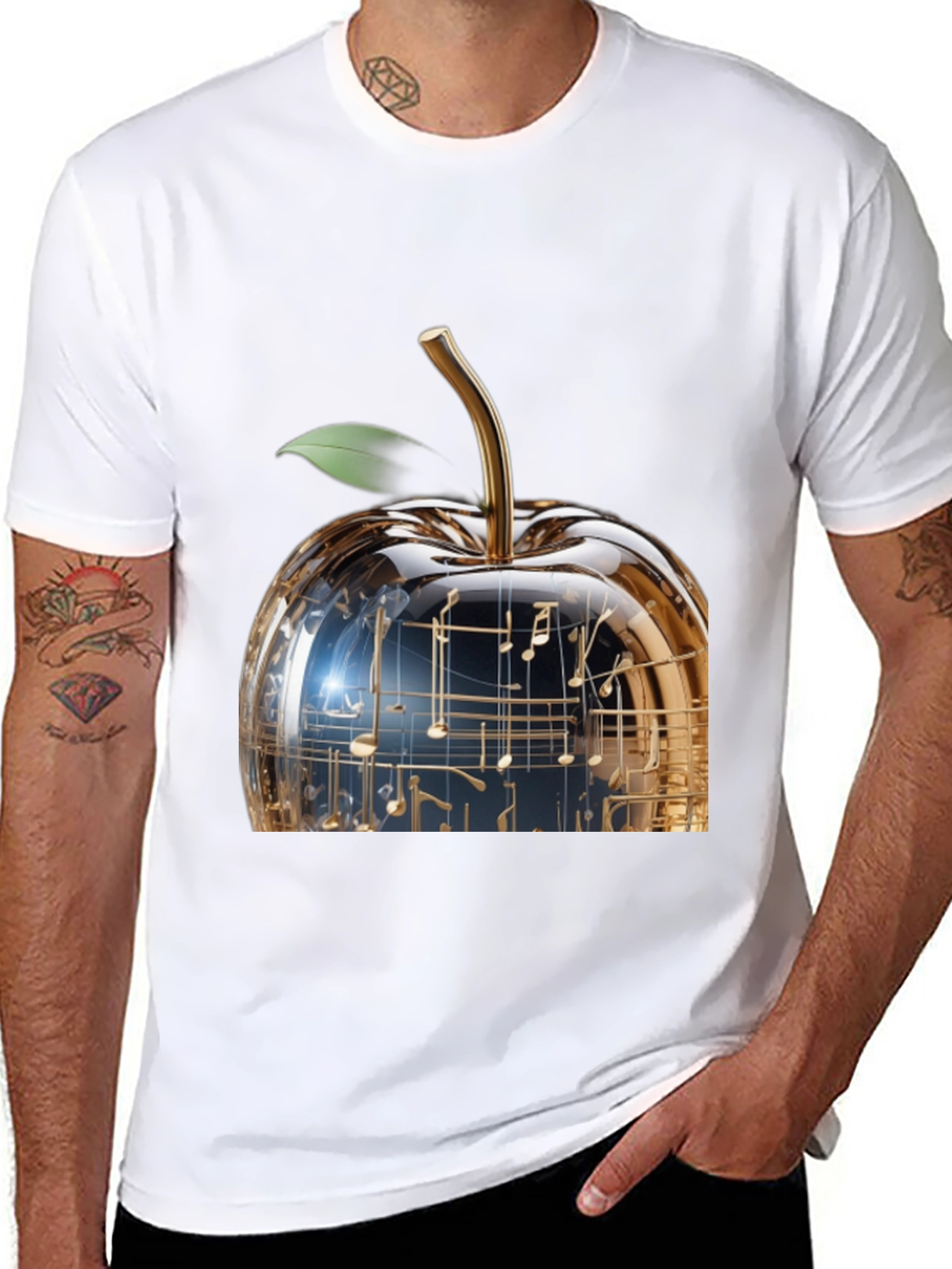 Musical Apple Graphic T-Shirt