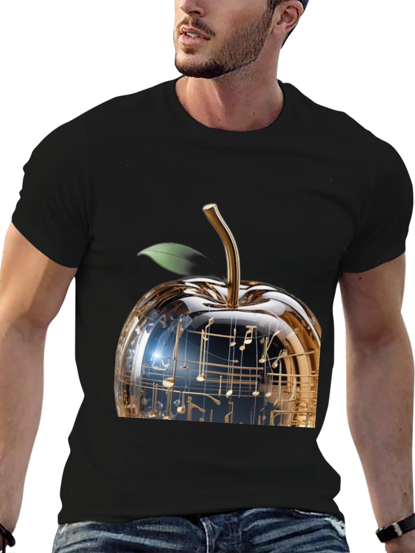 Musical Apple Graphic T-Shirt