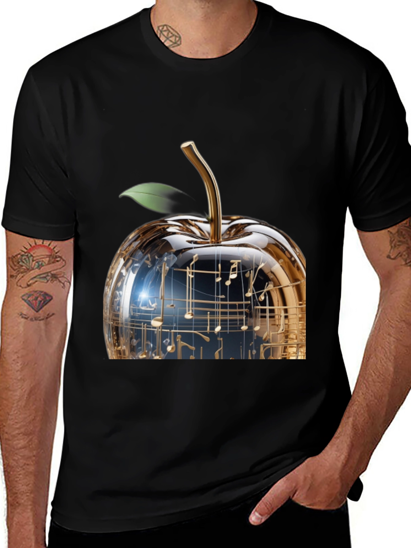 Musical Apple Graphic T-Shirt
