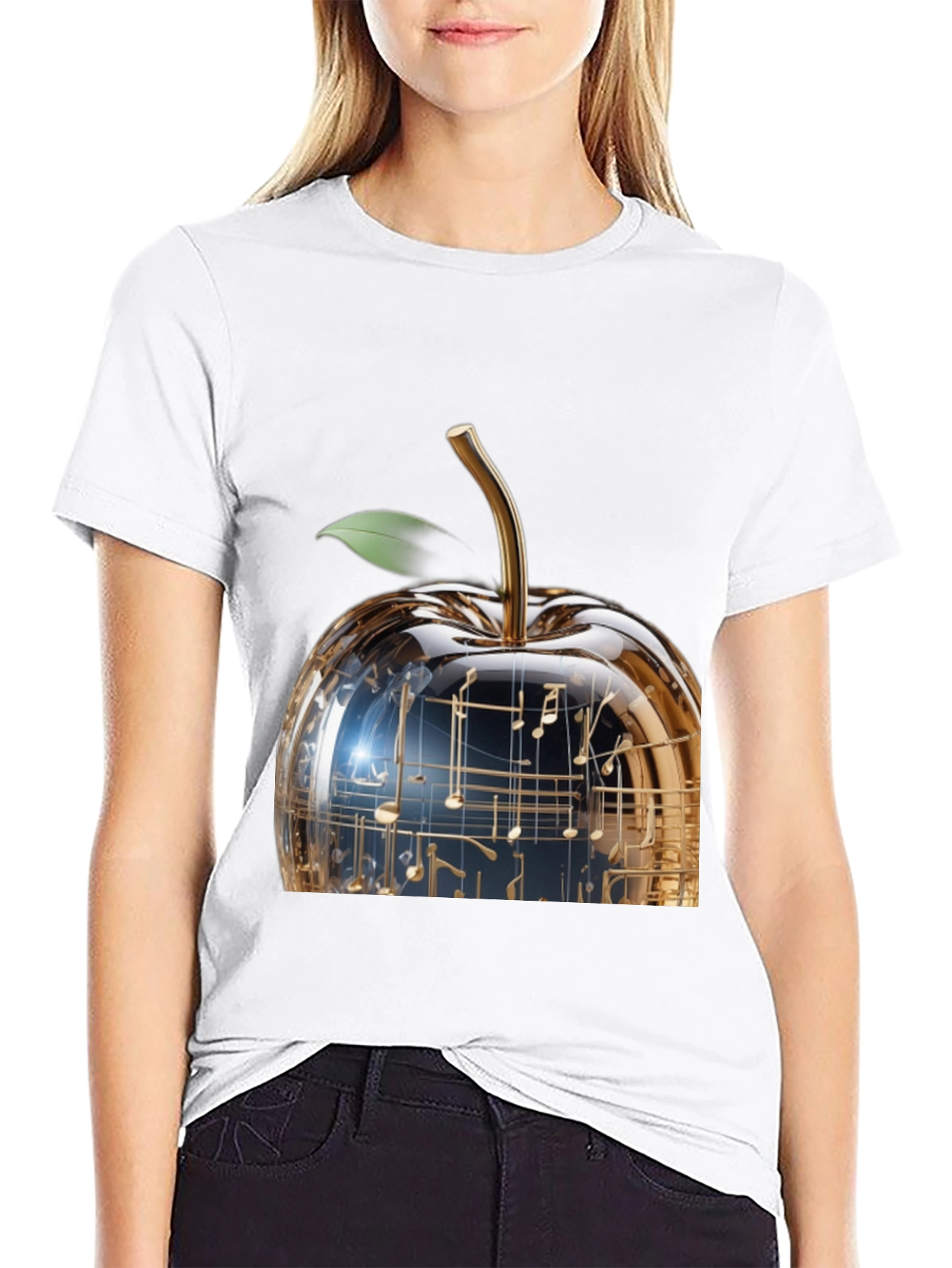 Musical Apple Graphic T-Shirt
