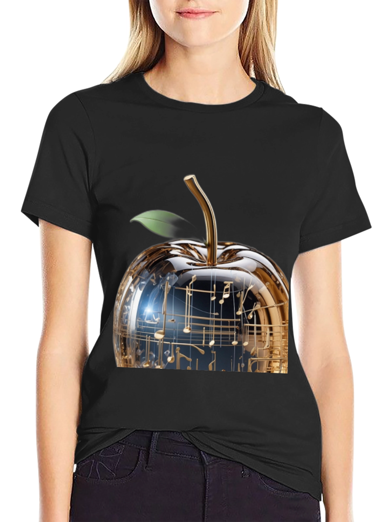 Musical Apple Graphic T-Shirt