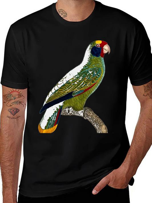 Parrot Graphic T-Shirt - Tropical Bird Tee