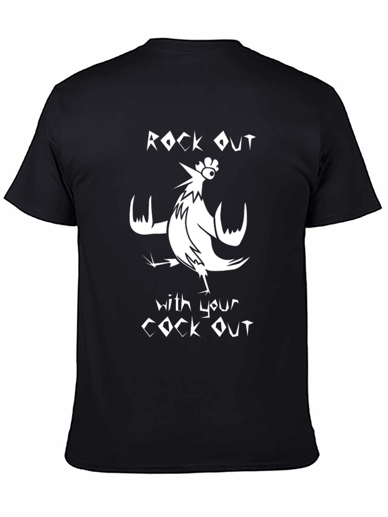 Rock Out Funny Graphic Novelty T-Shirt