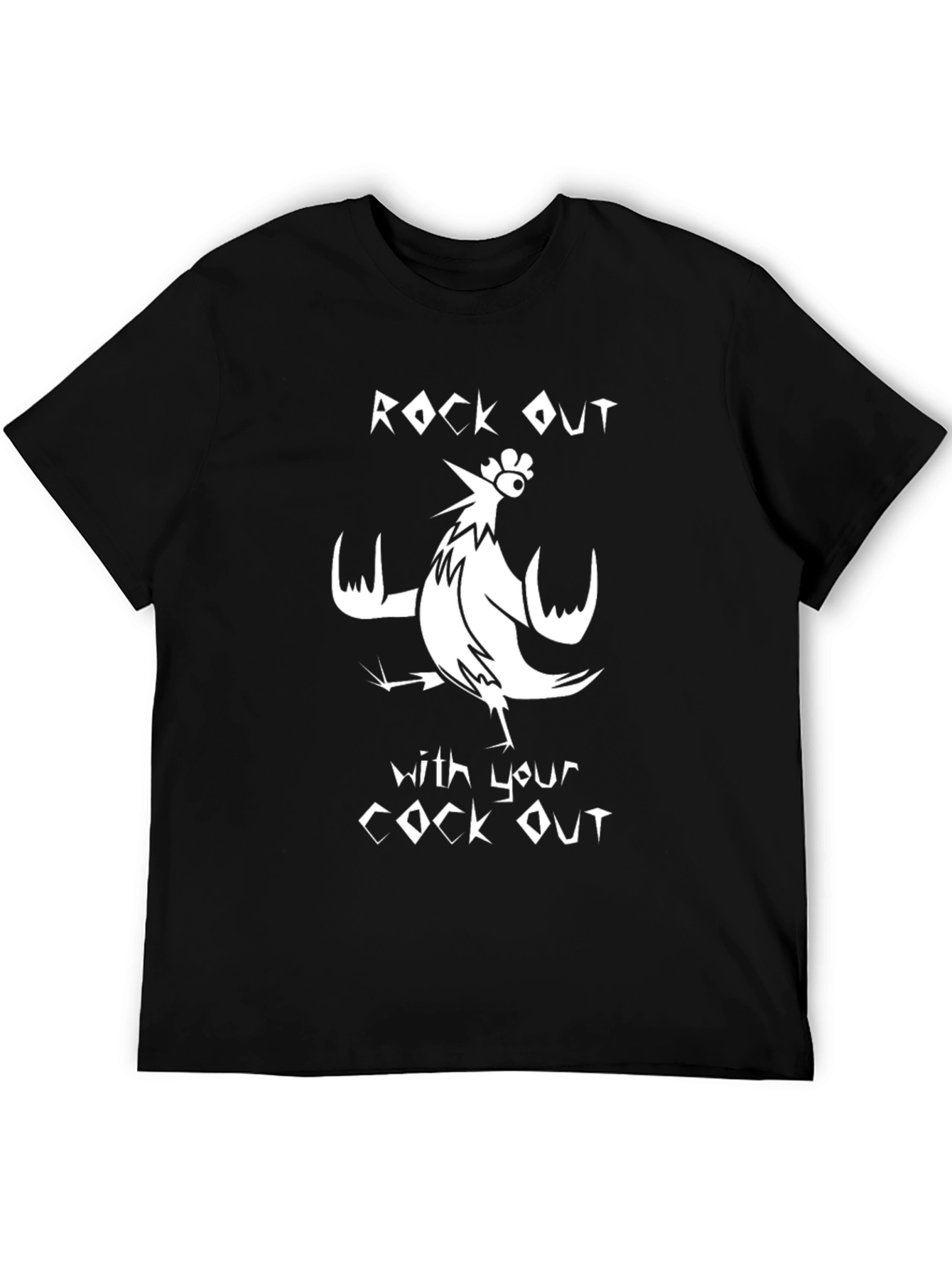 Rock Out Funny Graphic Novelty T-Shirt