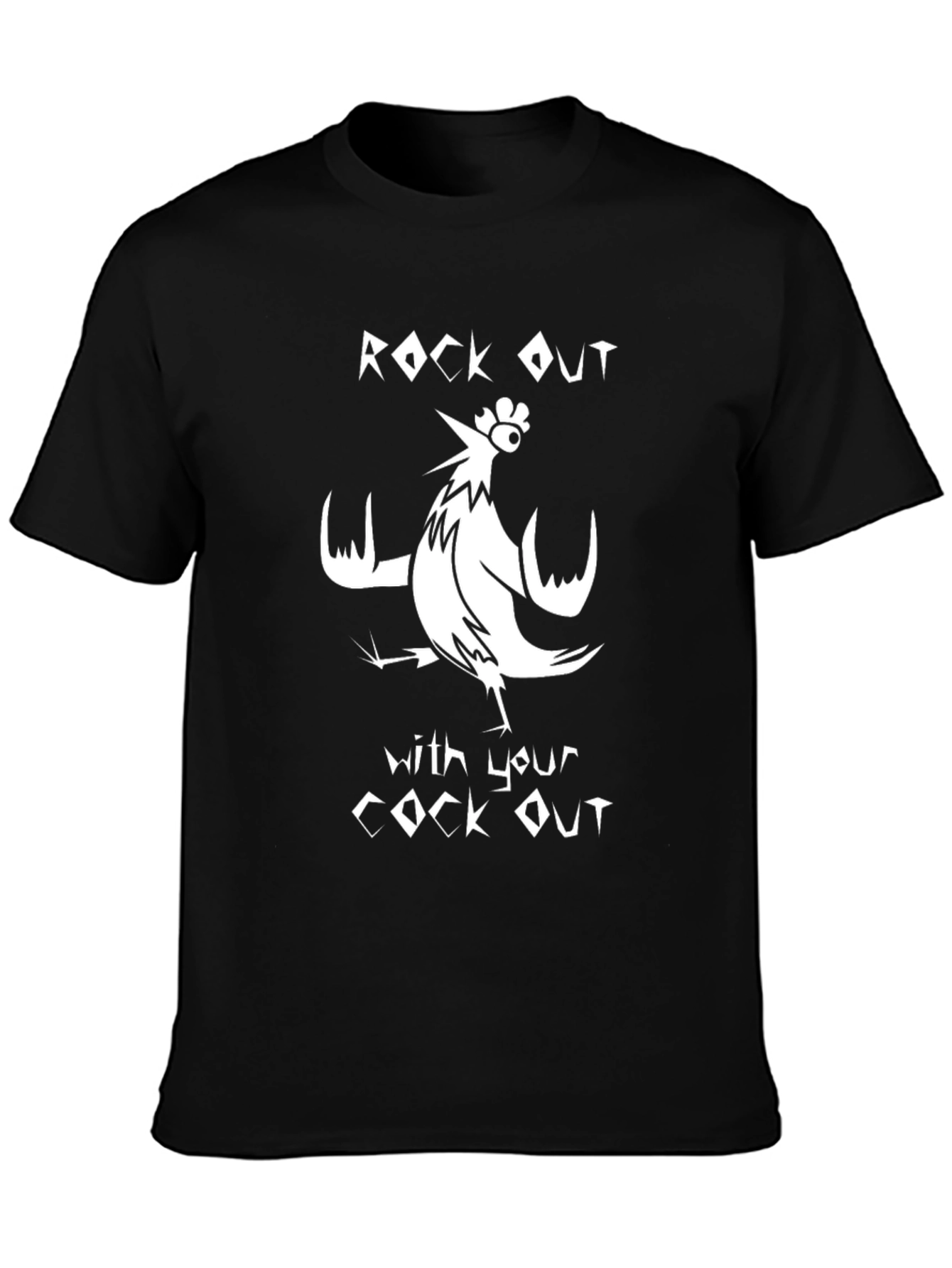 Rock Out Funny Graphic Novelty T-Shirt