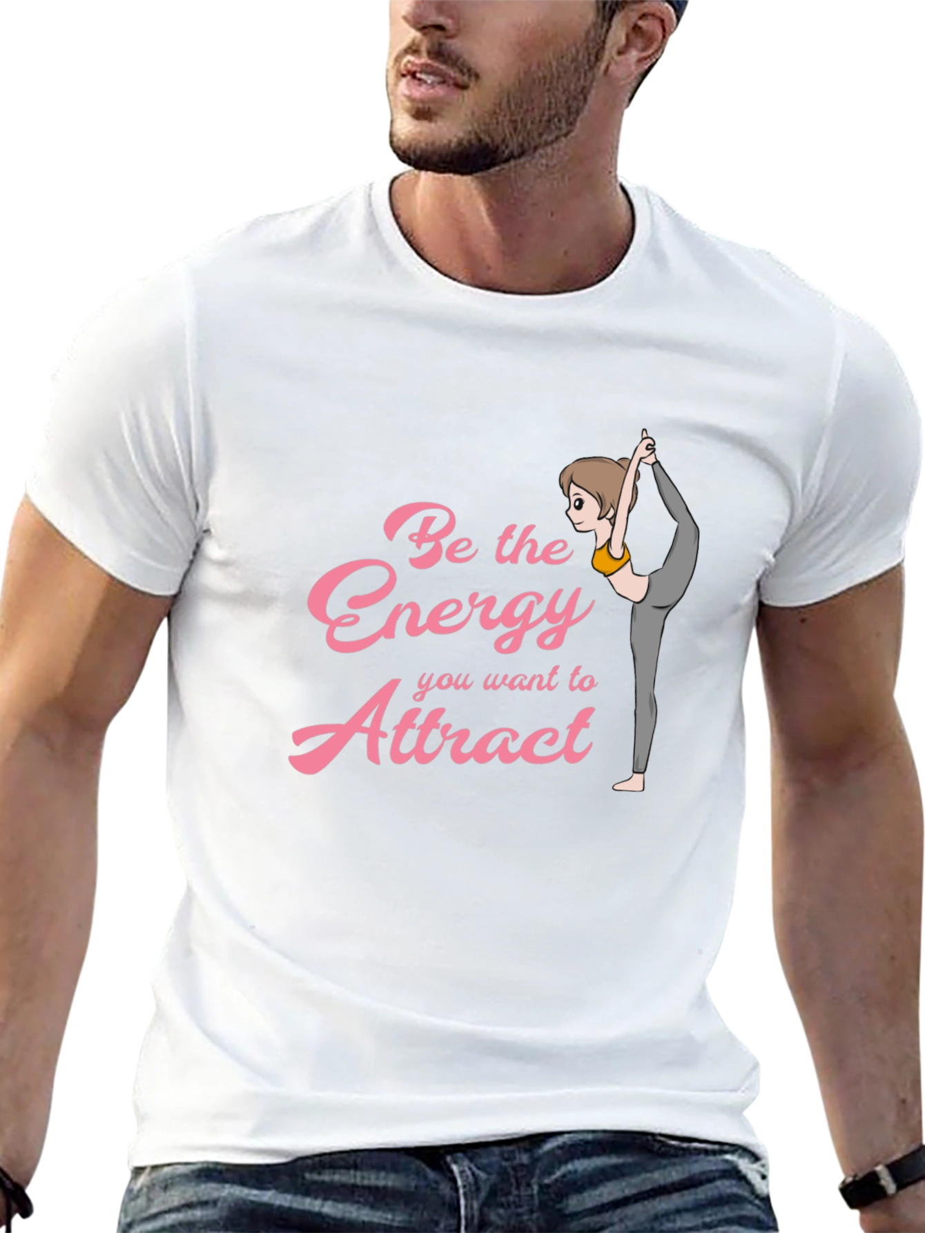 Energy Attract Yoga Graphic Tee - Black