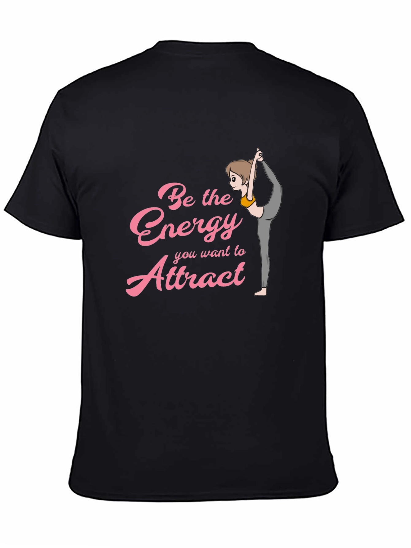 Energy Attract Yoga Graphic Tee - Black