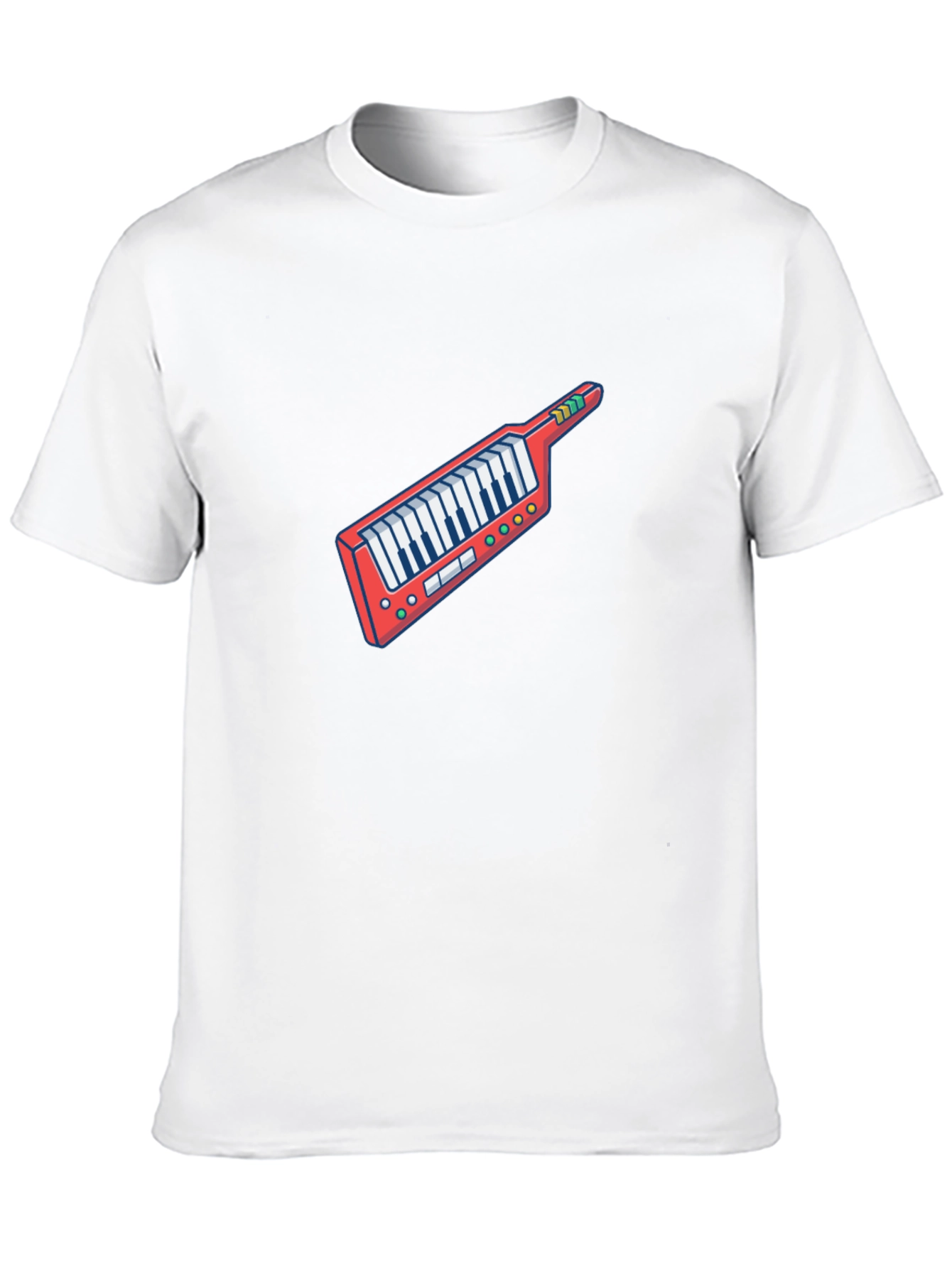 Retro Synthwave Keytar Graphic Tee - Black
