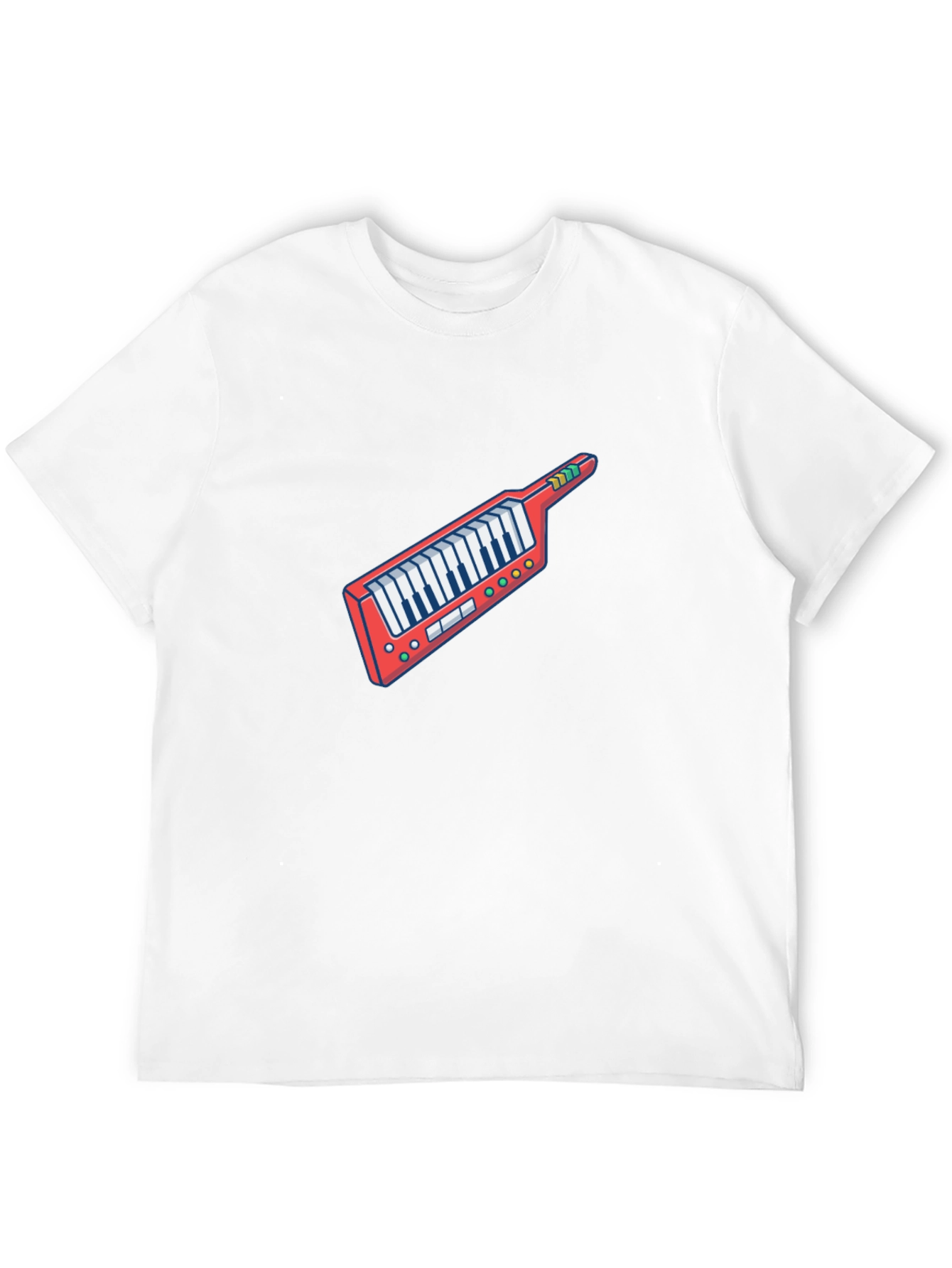 Retro Synthwave Keytar Graphic Tee - Black