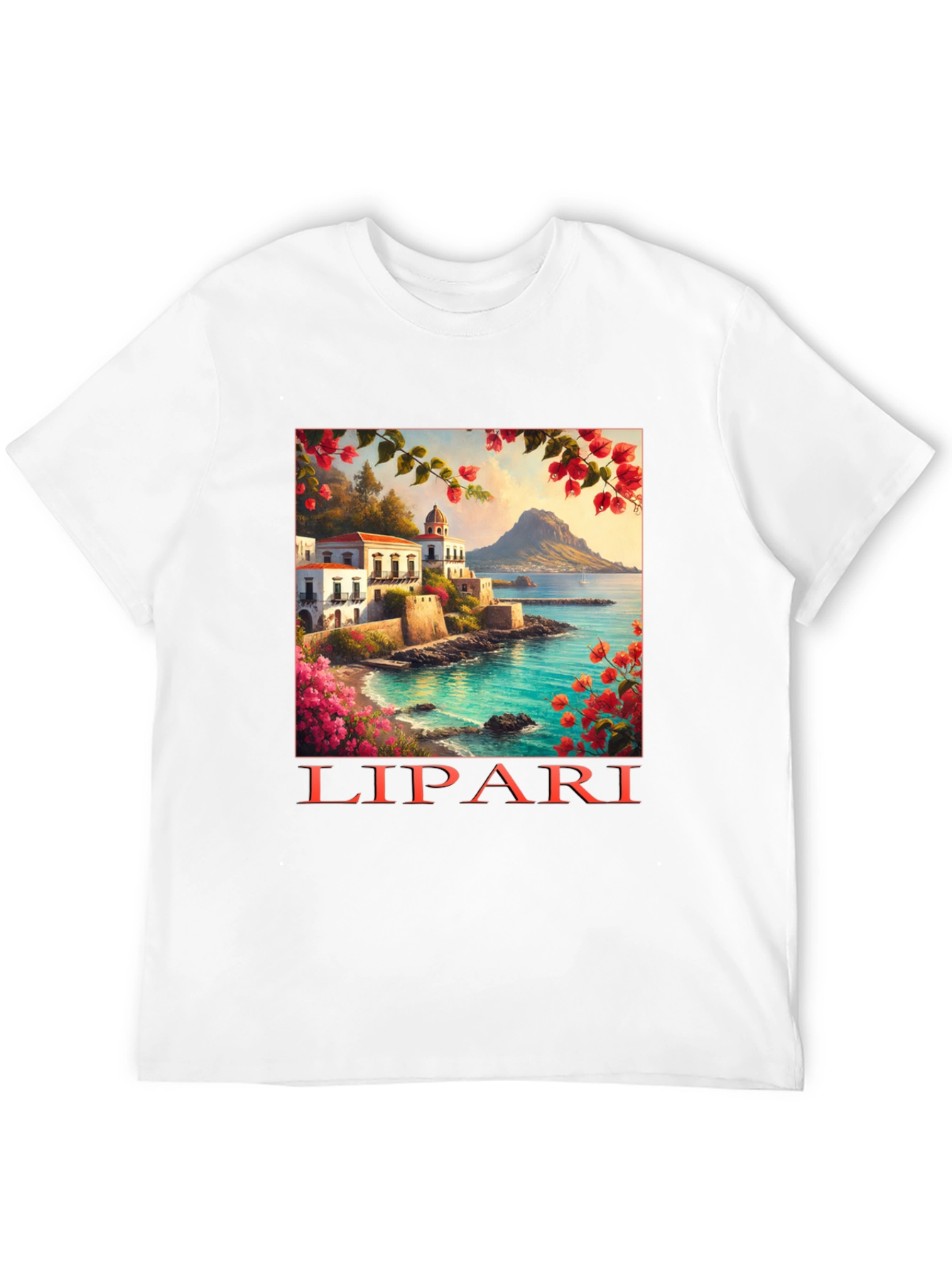 Lipari Island Graphic Tee - Black T-Shirt