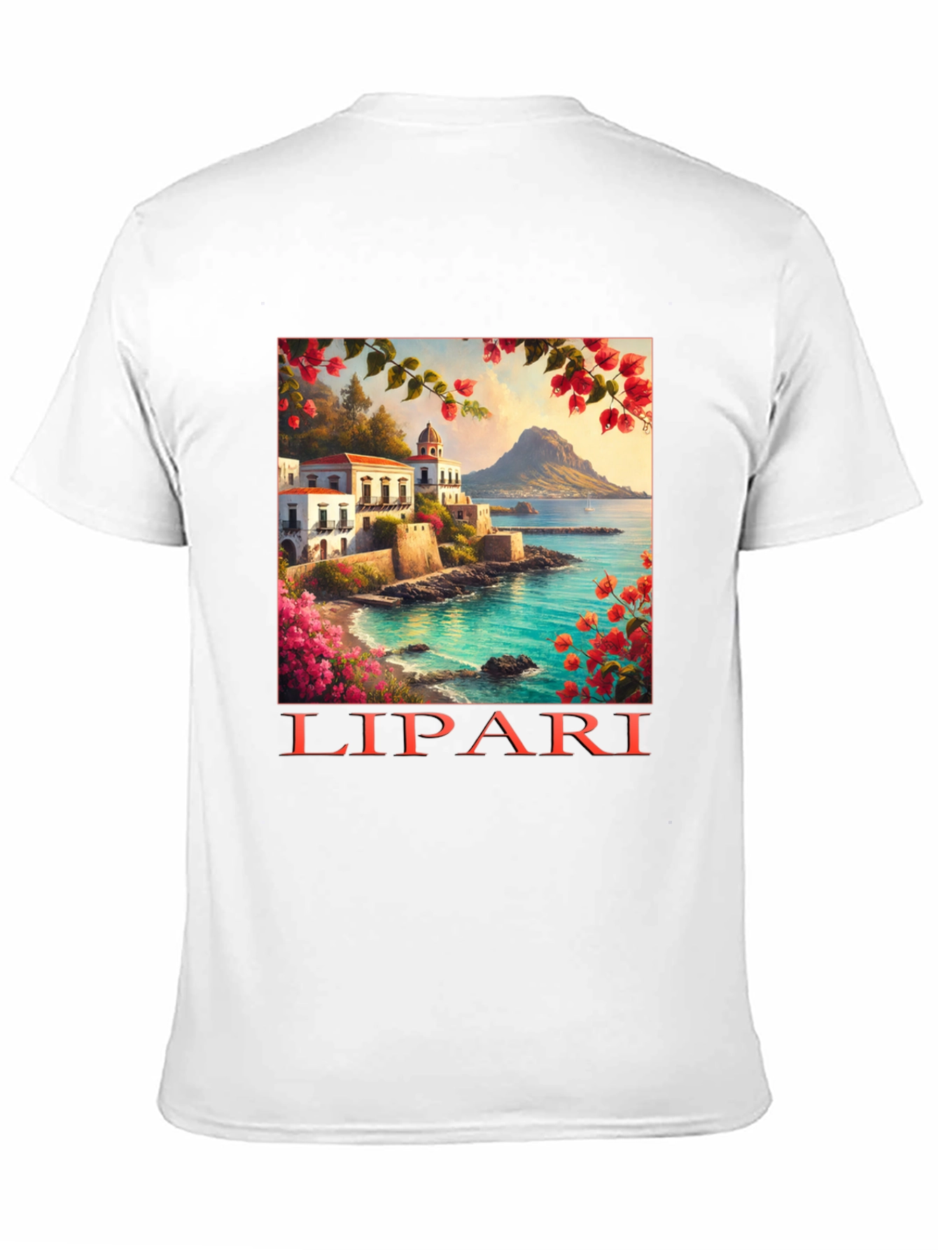 Lipari Island Graphic Tee - Black T-Shirt