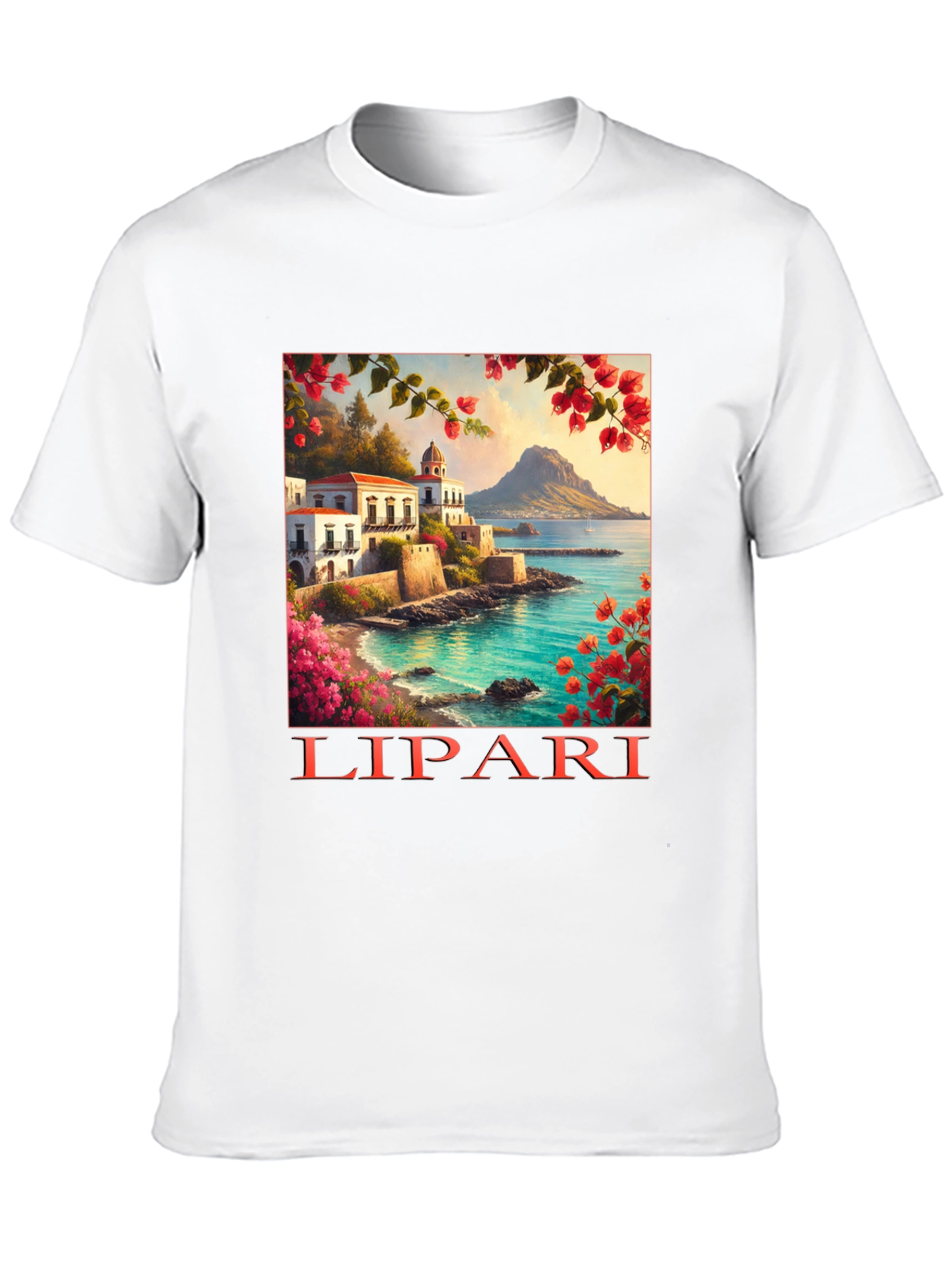Lipari Island Graphic Tee - Black T-Shirt