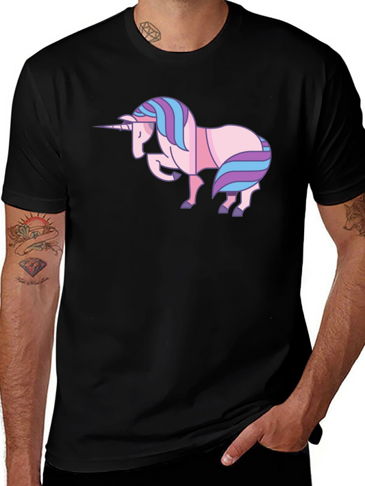 Unicorn Graphic Black T-Shirt - Stylish Cotton Tee