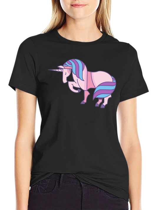 Unicorn Graphic Black T-Shirt - Stylish Cotton Tee