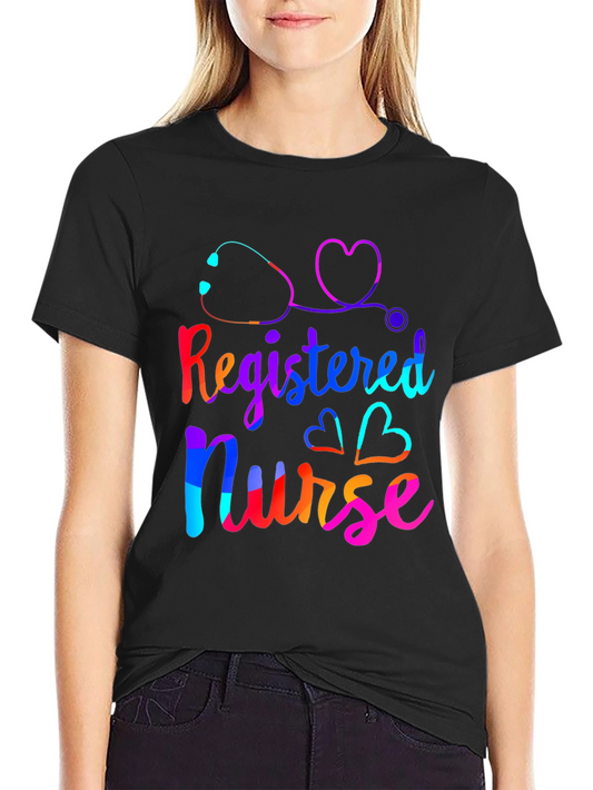 Registered Nurse Colorful Graphic Tee