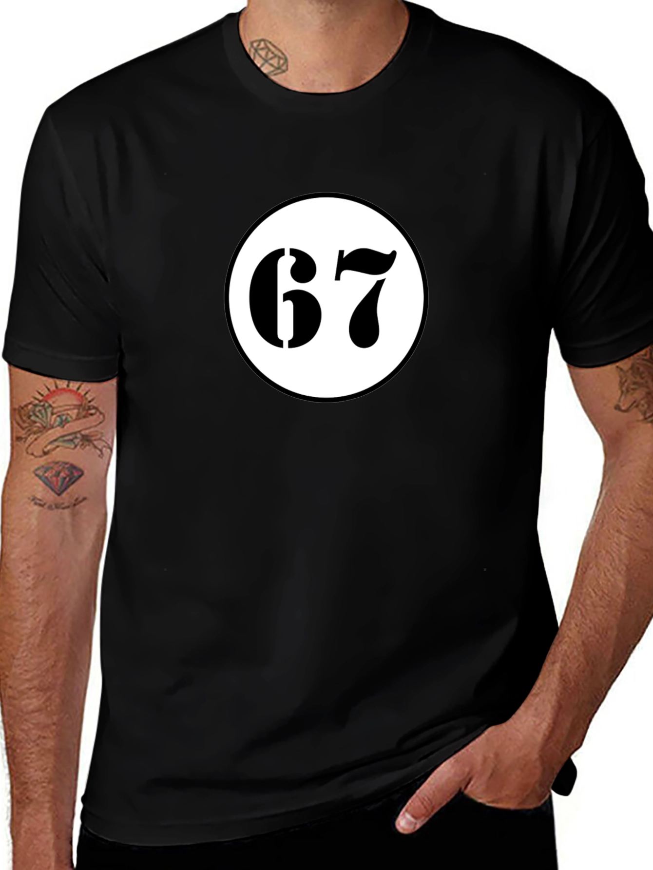Retro 67 Graphic Tee - Black Cotton Blend