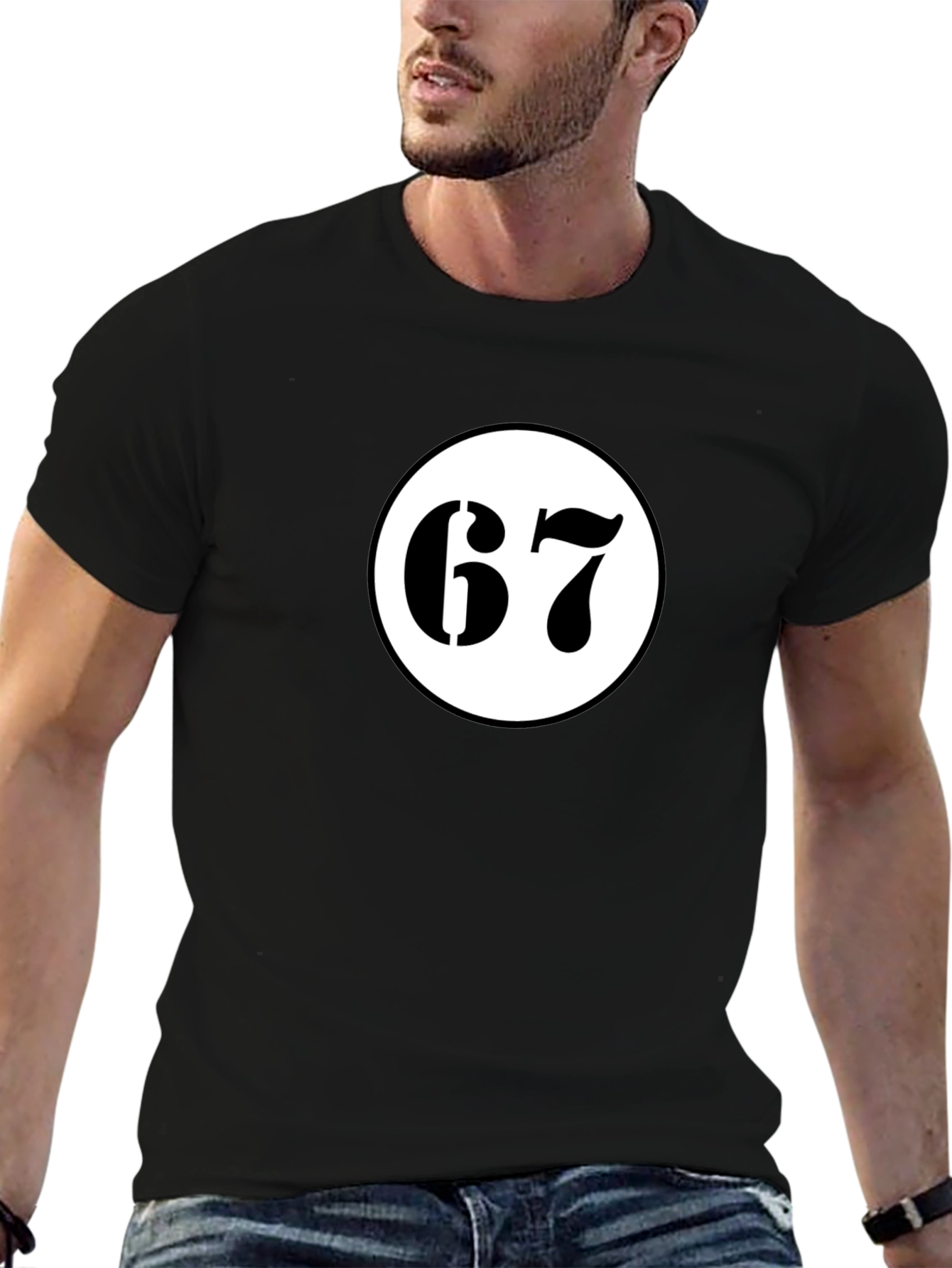 Retro 67 Graphic Tee - Black Cotton Blend