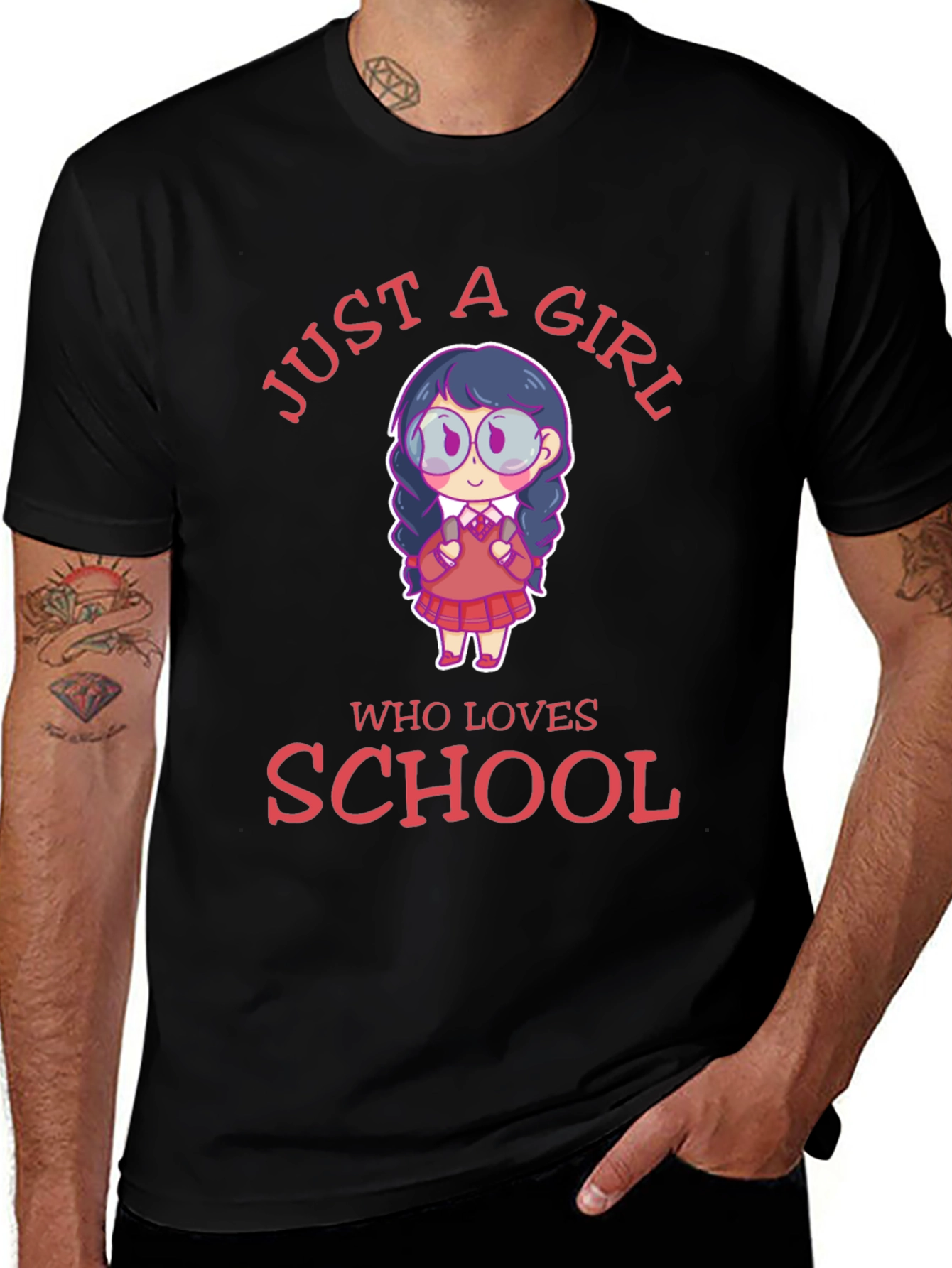 Just A Girl Who Loves School T-Shirt
